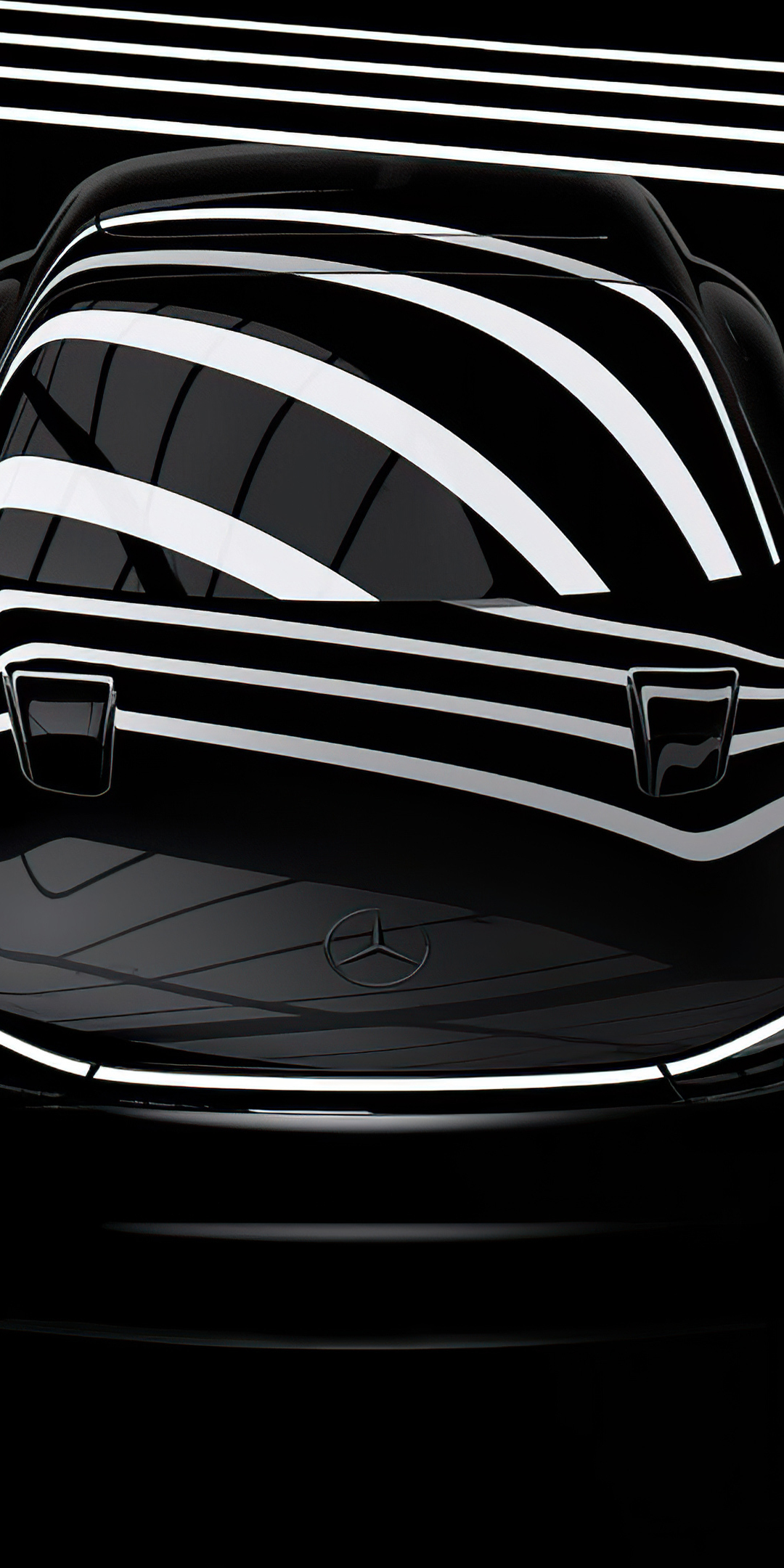 Mercedes-Benz Vision EQXX, black supercar, shine, 1080x2160 wallpaper