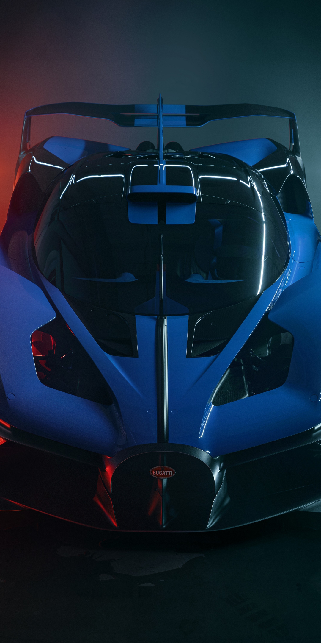 Bugatti Bolide, blue car, 2021, 1080x2160 wallpaper