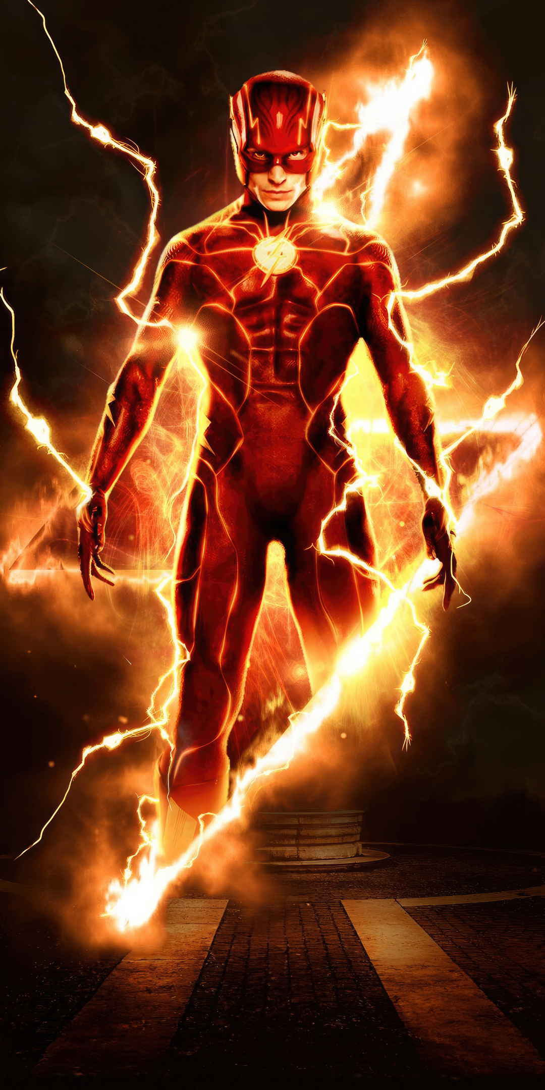 The Flash's lightning speed, movie poster, 1080x2160 wallpaper