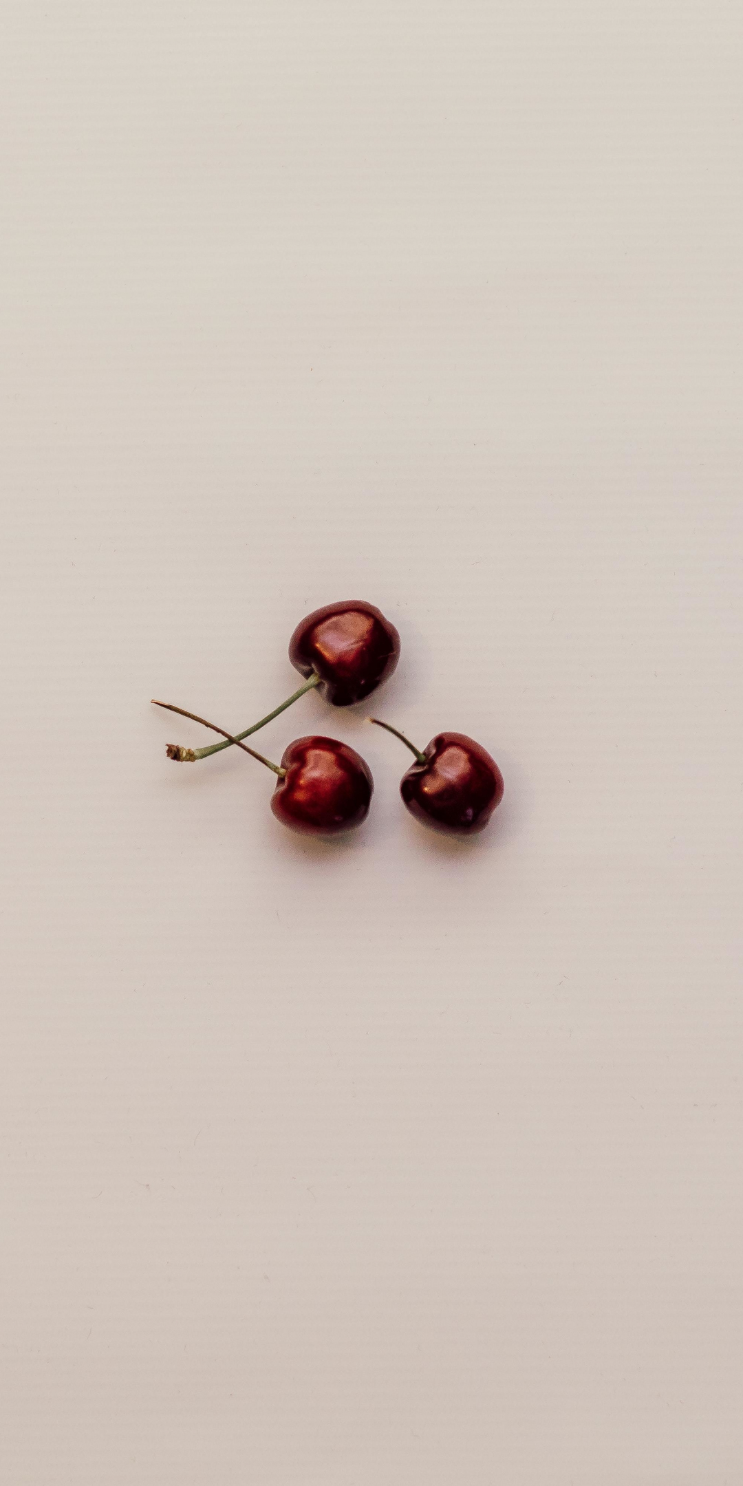 Three cherries, fruits, minimal, 1080x2160 wallpaper