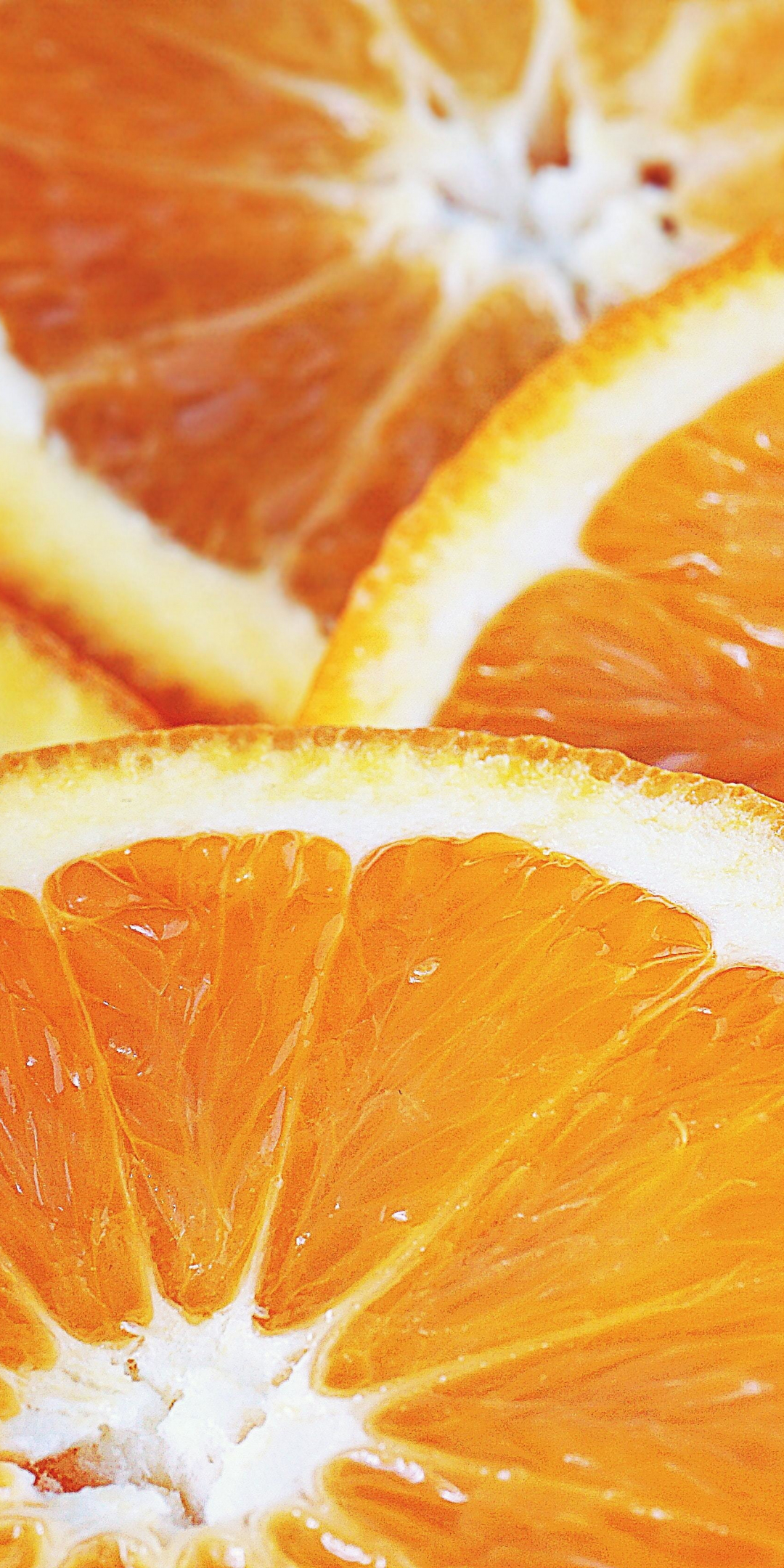 Close up, orange slices, fruits, 1080x2160 wallpaper