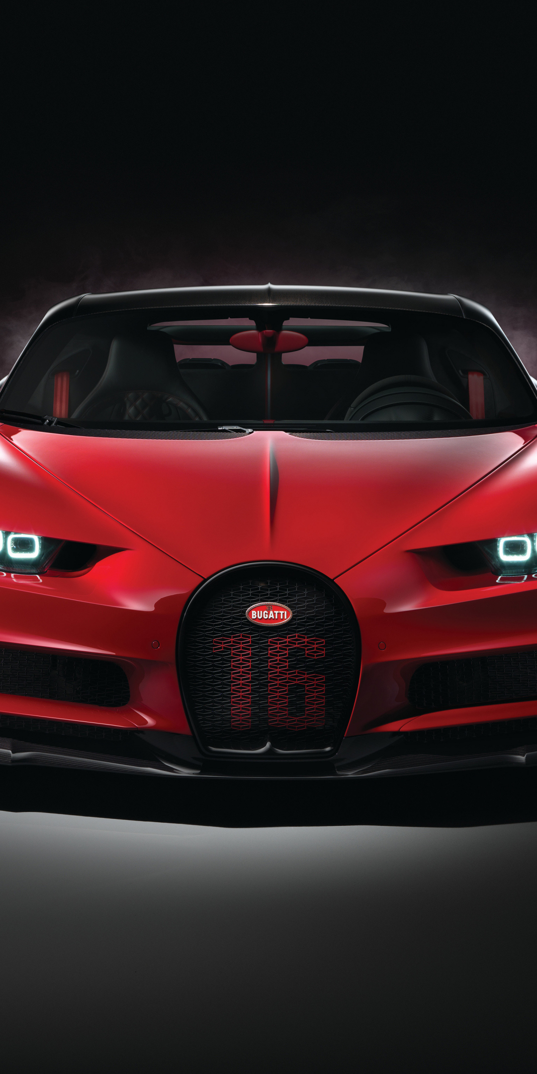 Red car, Bugatti Chiron Sport, luxury, 2018, 1080x2160 wallpaper