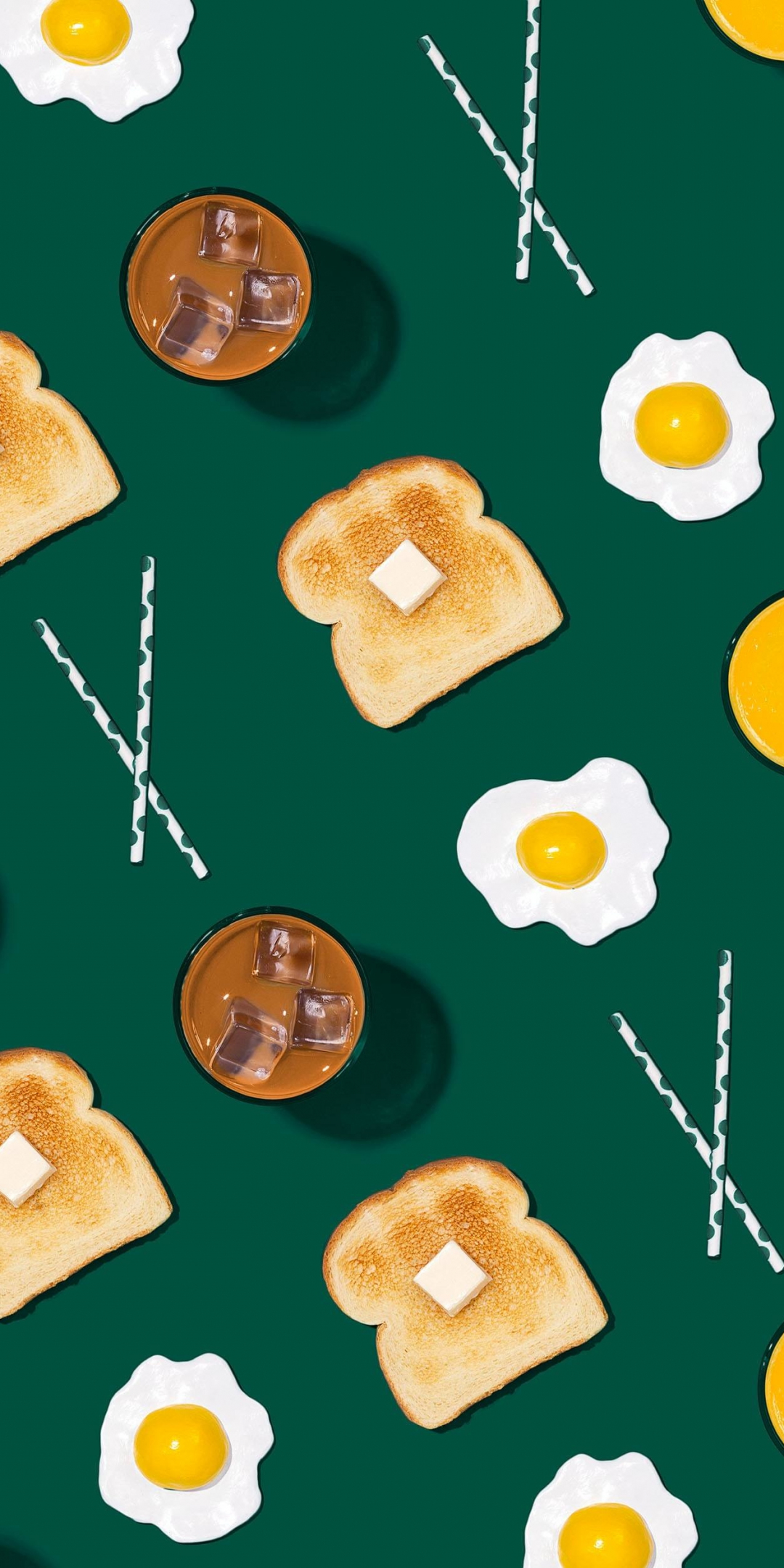 Breakfast, food stuffs, bread, cream, 1080x2160 wallpaper