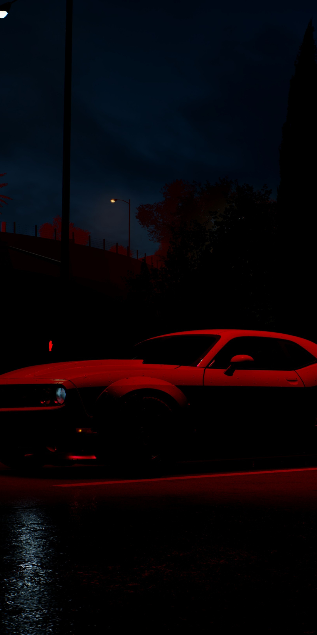 Dodge Challenger, Need for speed, red car, video game, 1080x2160 wallpaper