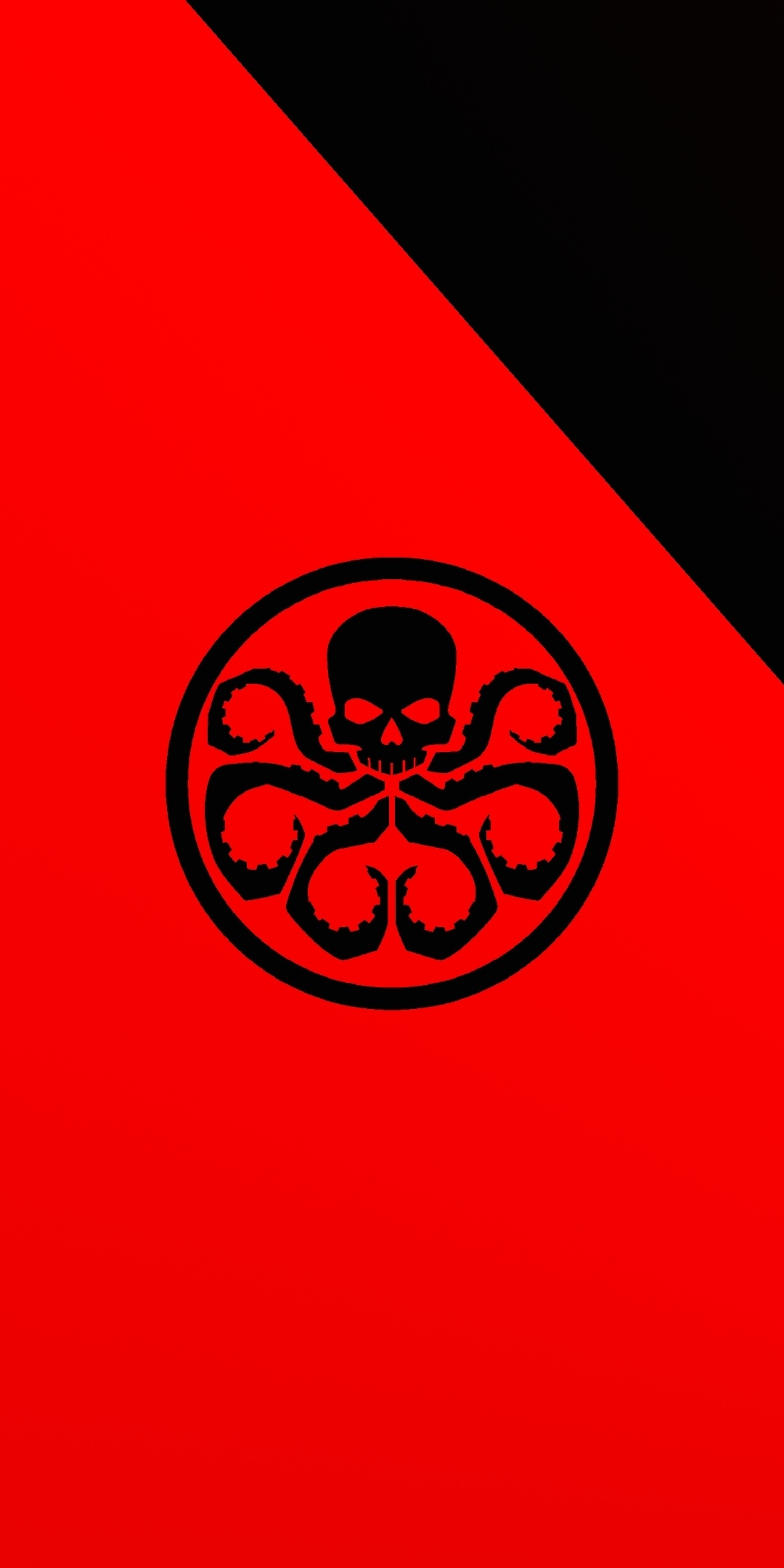 Hydra, logo, red, marvel, 1080x2160 wallpaper