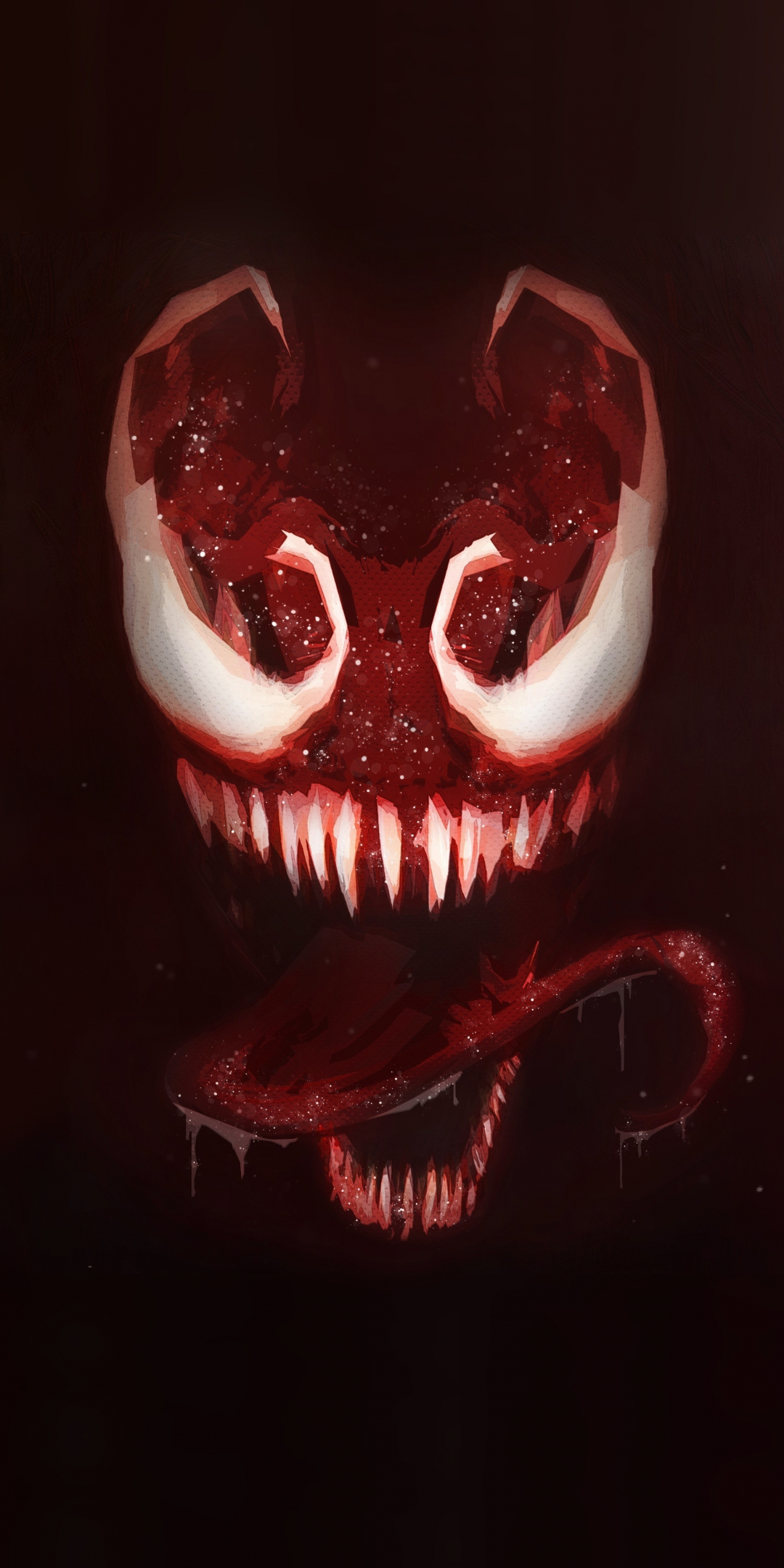 Red, venom, artwork, dark, 1080x2160 wallpaper