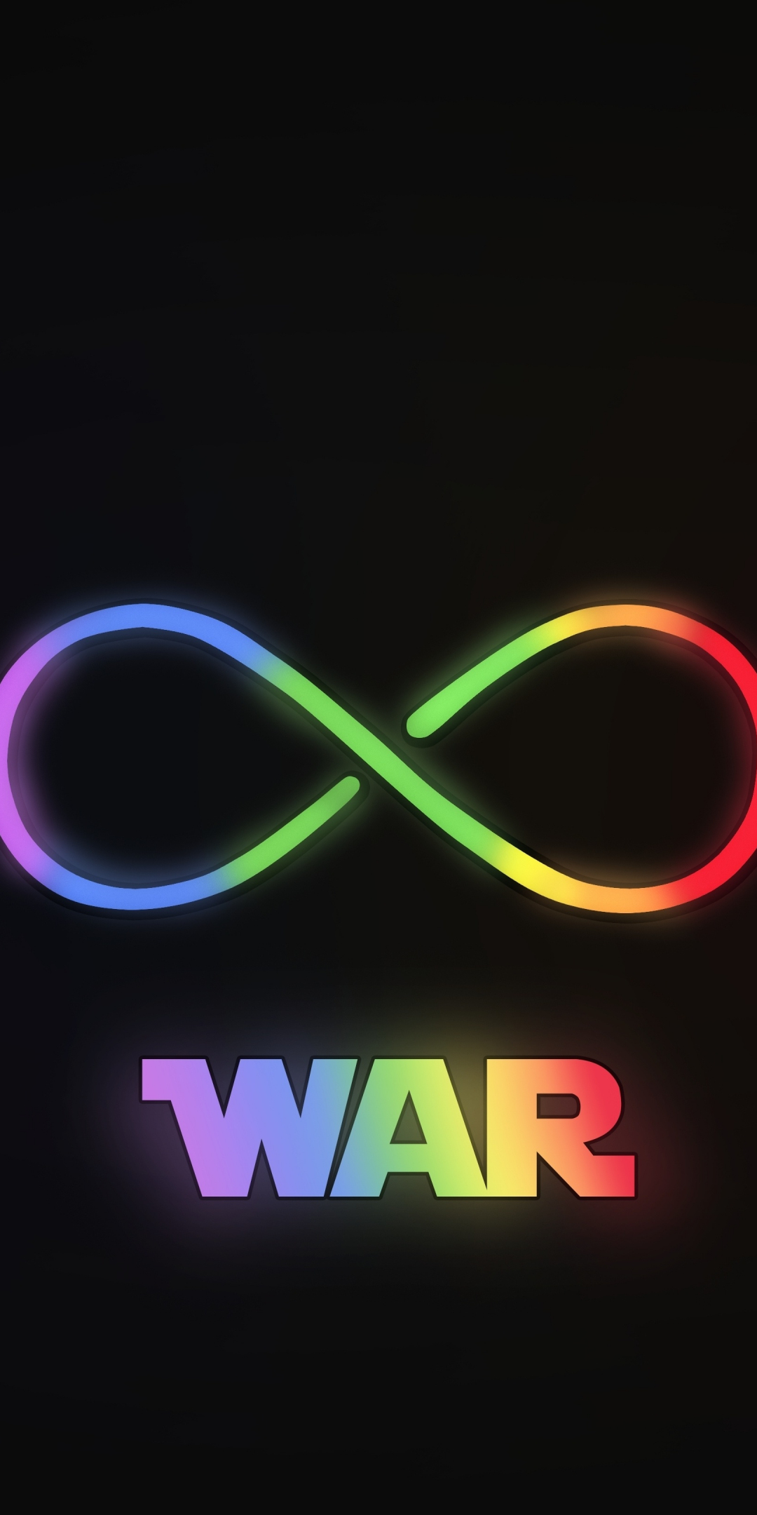 Infinity war, logo, neon, minimal, 1080x2160 wallpaper