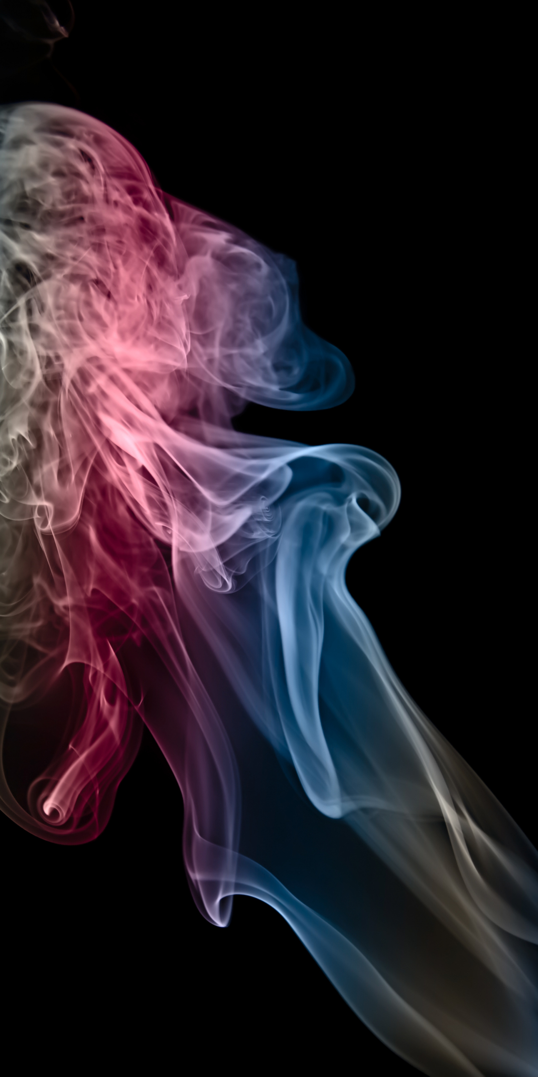 Smoke, colorful, digital art, 1080x2160 wallpaper