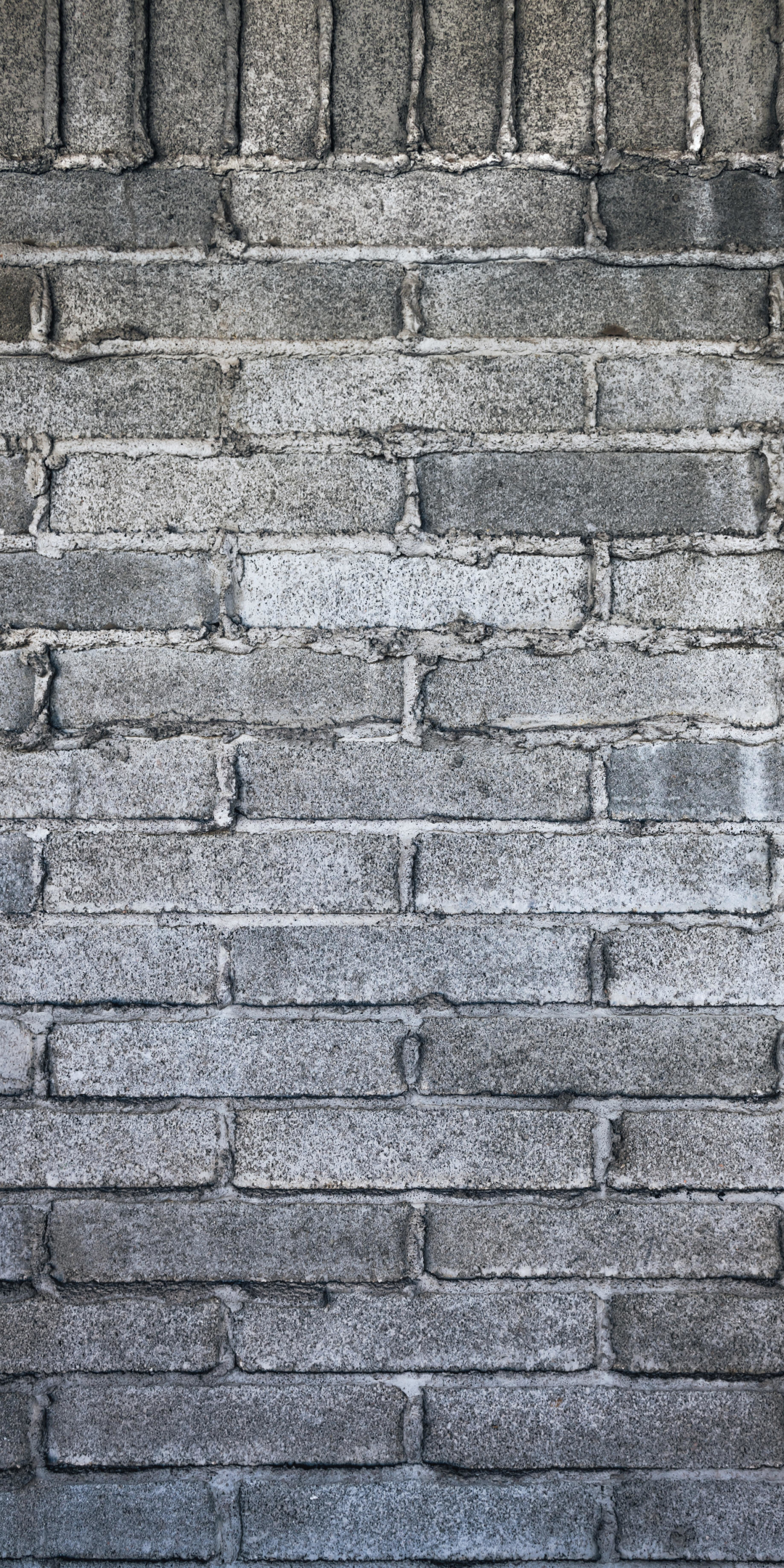 Gray bricks Wall, grey, texture, 1080x2160 wallpaper