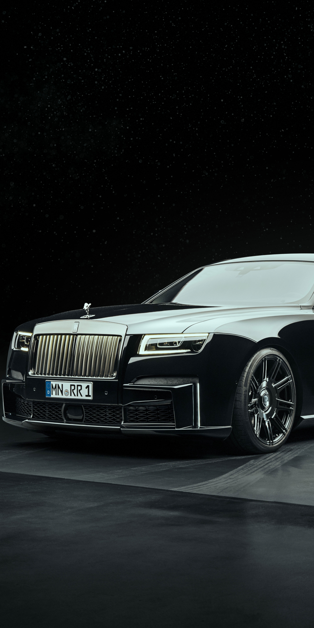 Rolls Royce Black Badge Ghost, luxury car, 2022 model, 1080x2160 wallpaper