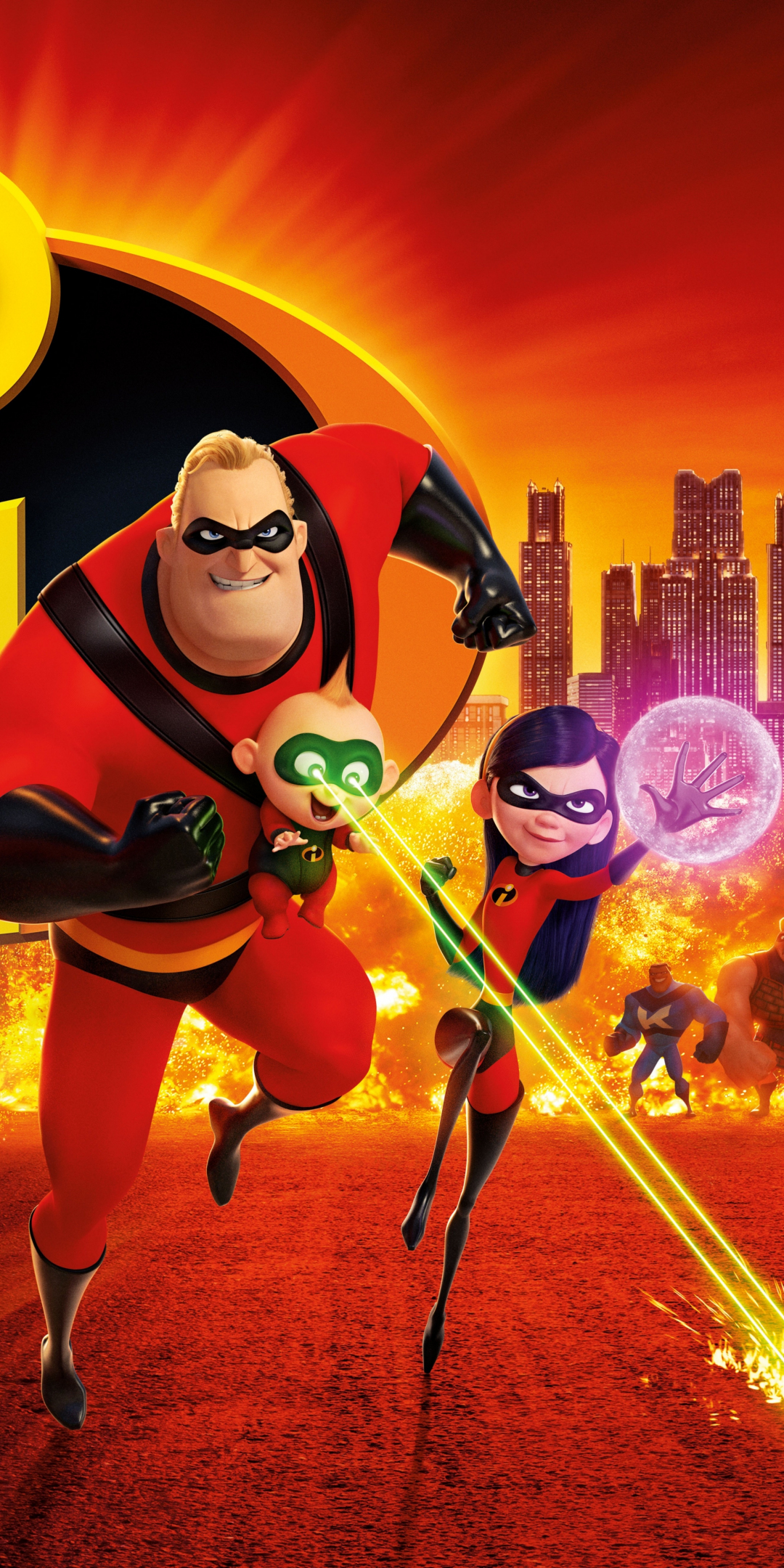 2018, Animation movie, Superheroes family, The Incredibles 2, poster, 1080x2160 wallpaper