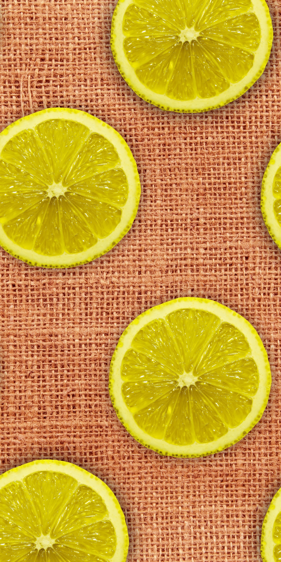 Lemons, slices, yellow, 1080x2160 wallpaper