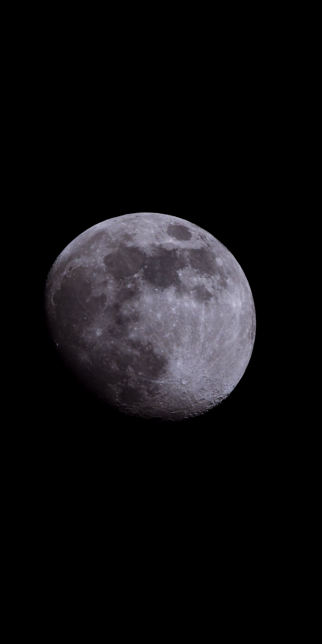 Moon, space, telescopic view, 1080x2160 wallpaper