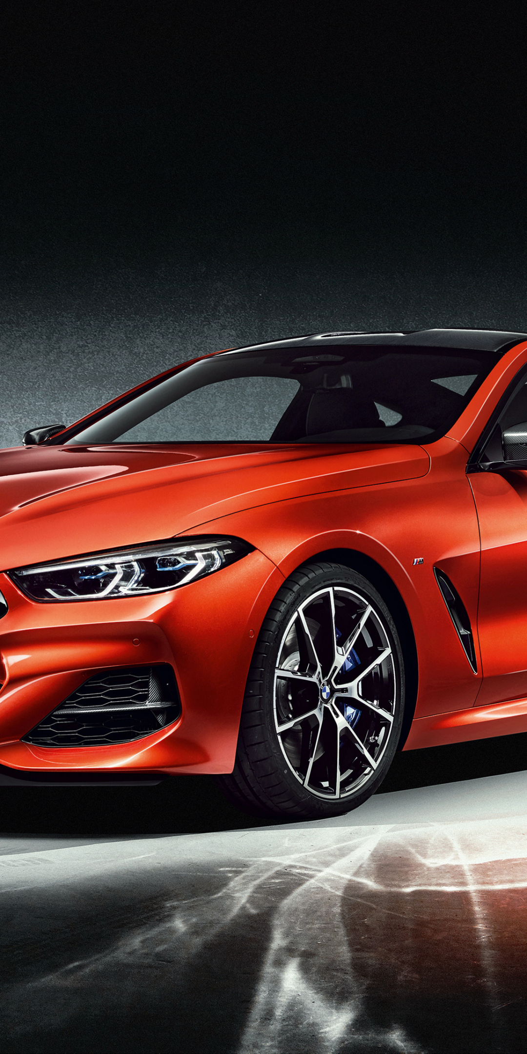 2019, BMW M850i xDrive, sunset orange, 2019, 1080x2160 wallpaper