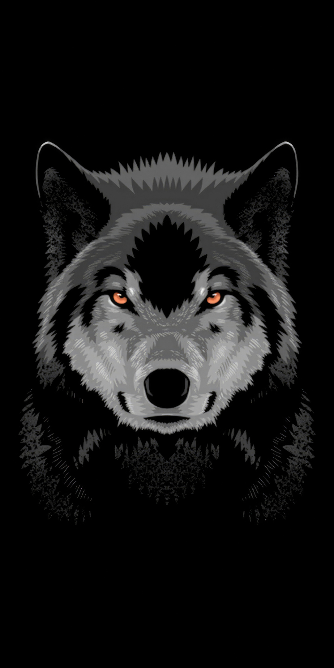 Wolverine, wolf, OLED, dark, 1080x2160 wallpaper