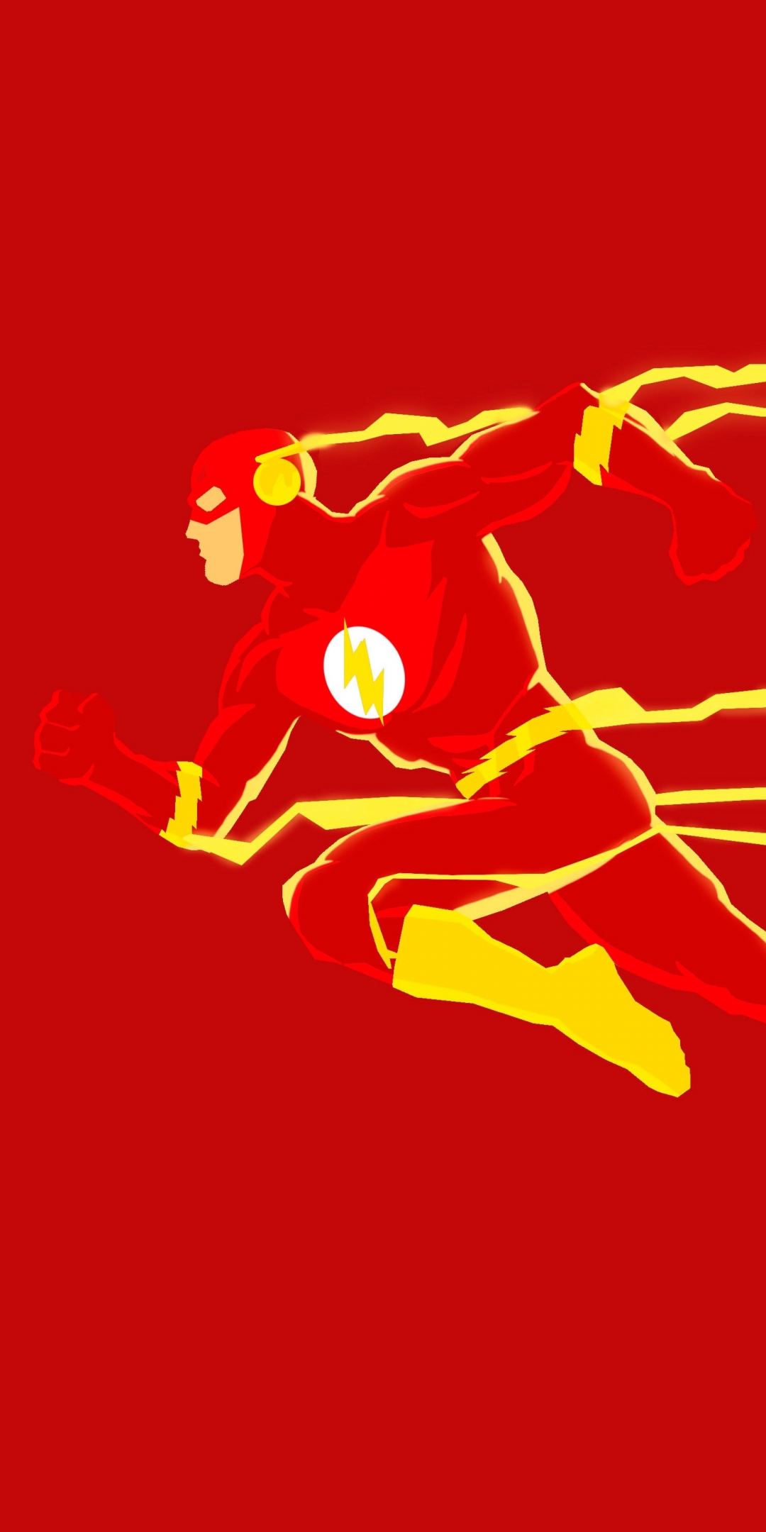Minimal, speedster, The Flash, Barry Allen, 1080x2160 wallpaper