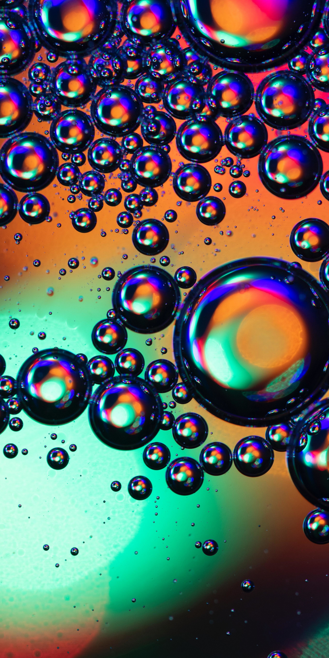 Transparent bubbles, close up, 1080x2160 wallpaper