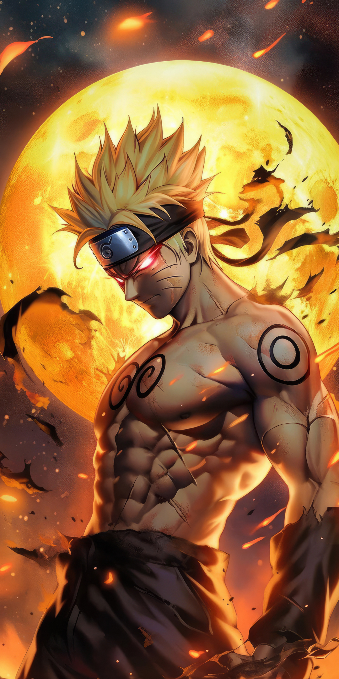 Naruto, anime boy, art, 1080x2160 wallpaper