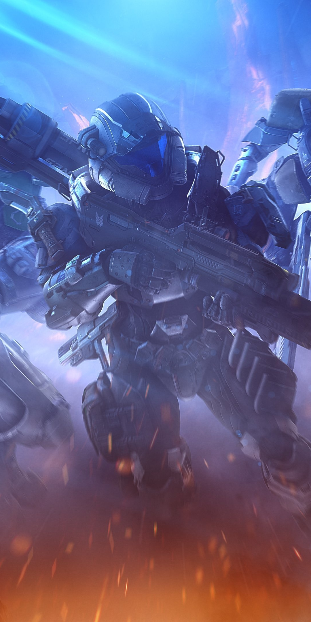 Soldiers, Halo, Spartans team, video game, 1080x2160 wallpaper