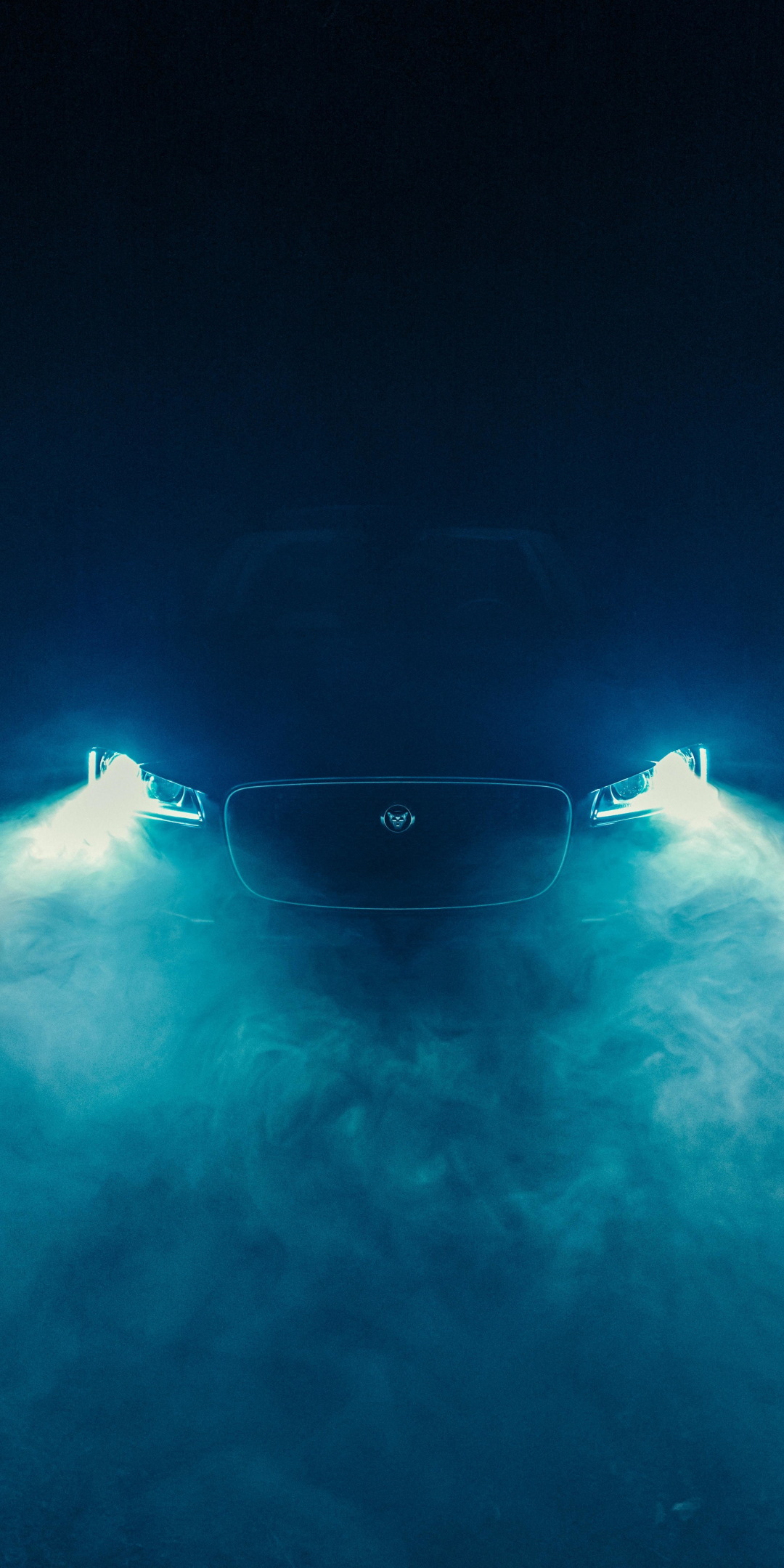 Headlight, glow, smoke, dark, car, 1080x2160 wallpaper