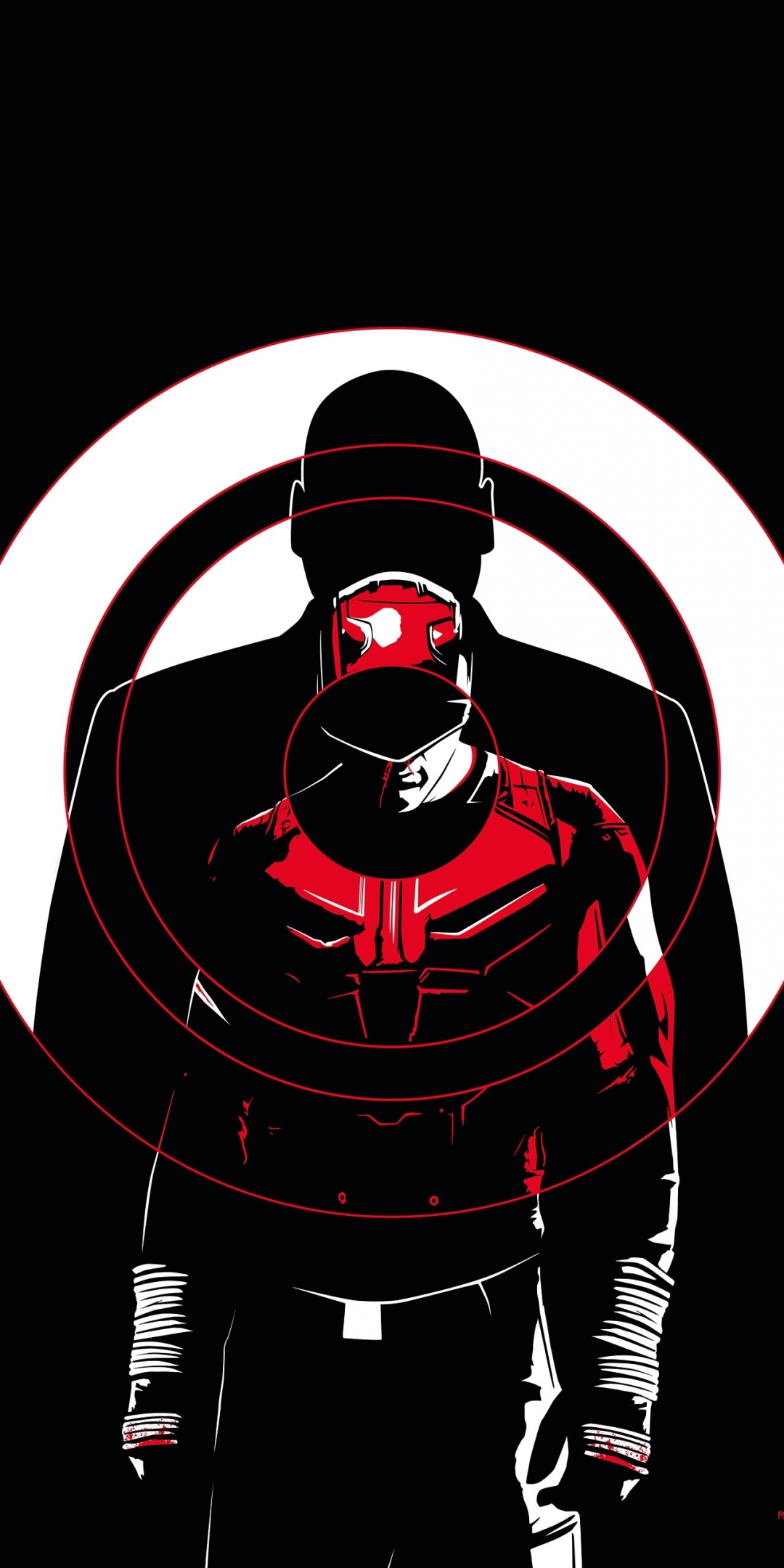 Daredevil, dark, minimal, season 3, 2018, poster, 1080x2160 wallpaper
