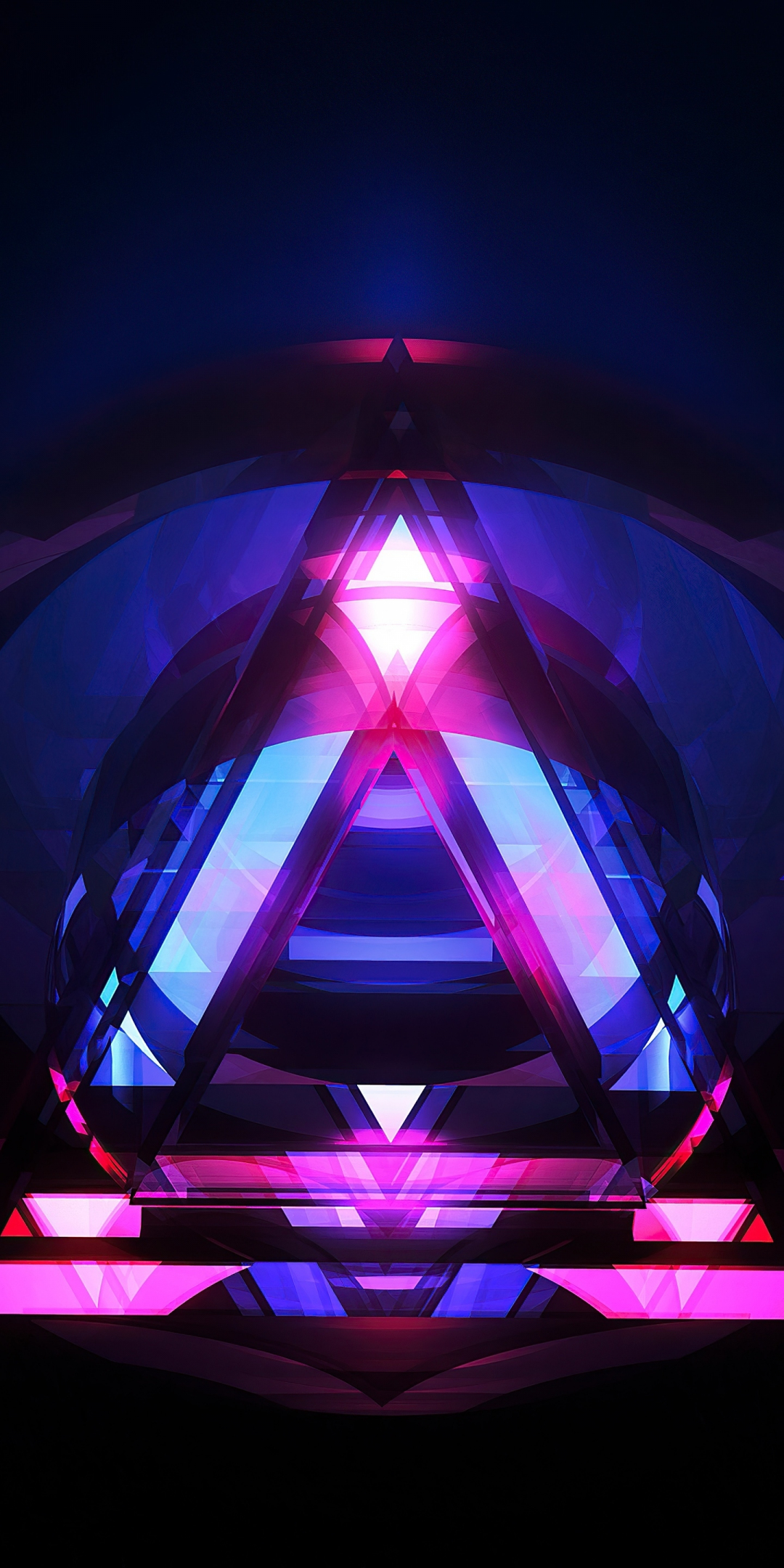 A of abstract, dark triangle shape, 1080x2160 wallpaper