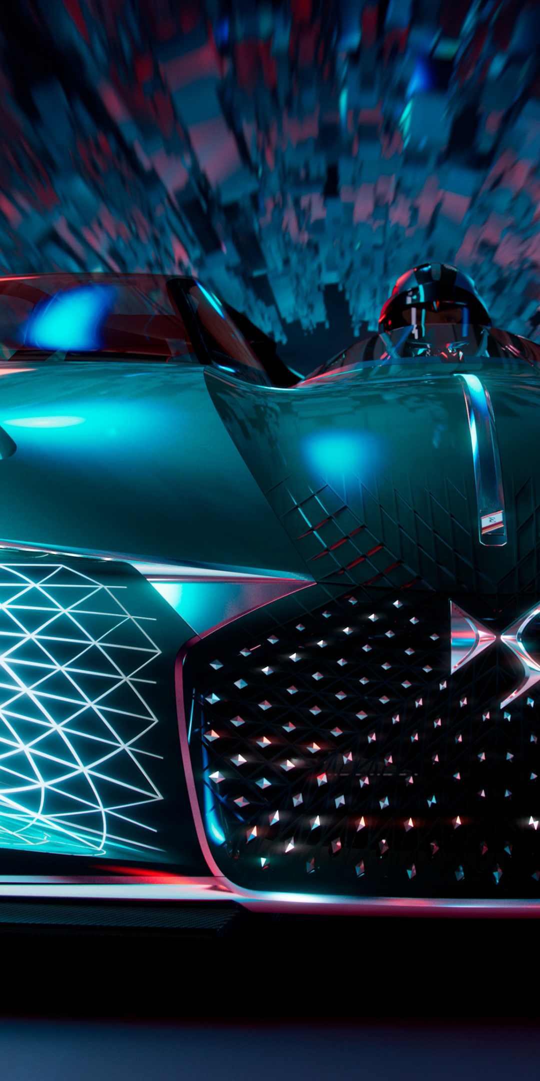 2018, sports car, DS X E-Tense concept, 1080x2160 wallpaper