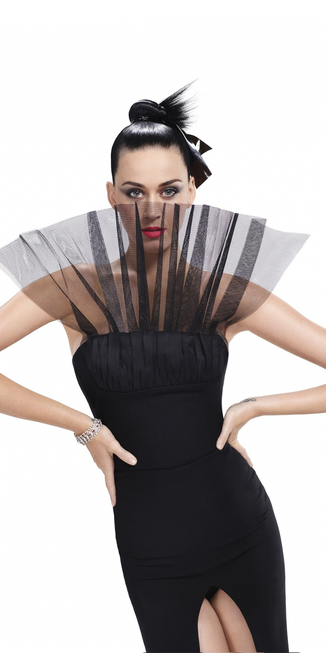 Katy Perry, black dress, cosmopolitan, 2018, 1080x2160 wallpaper