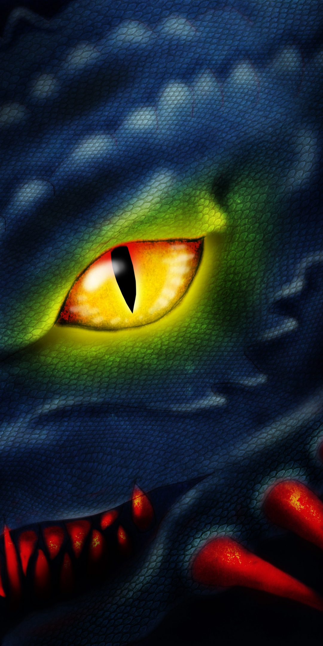 Dragon eye, fantasy, close up, art, 1080x2160 wallpaper
