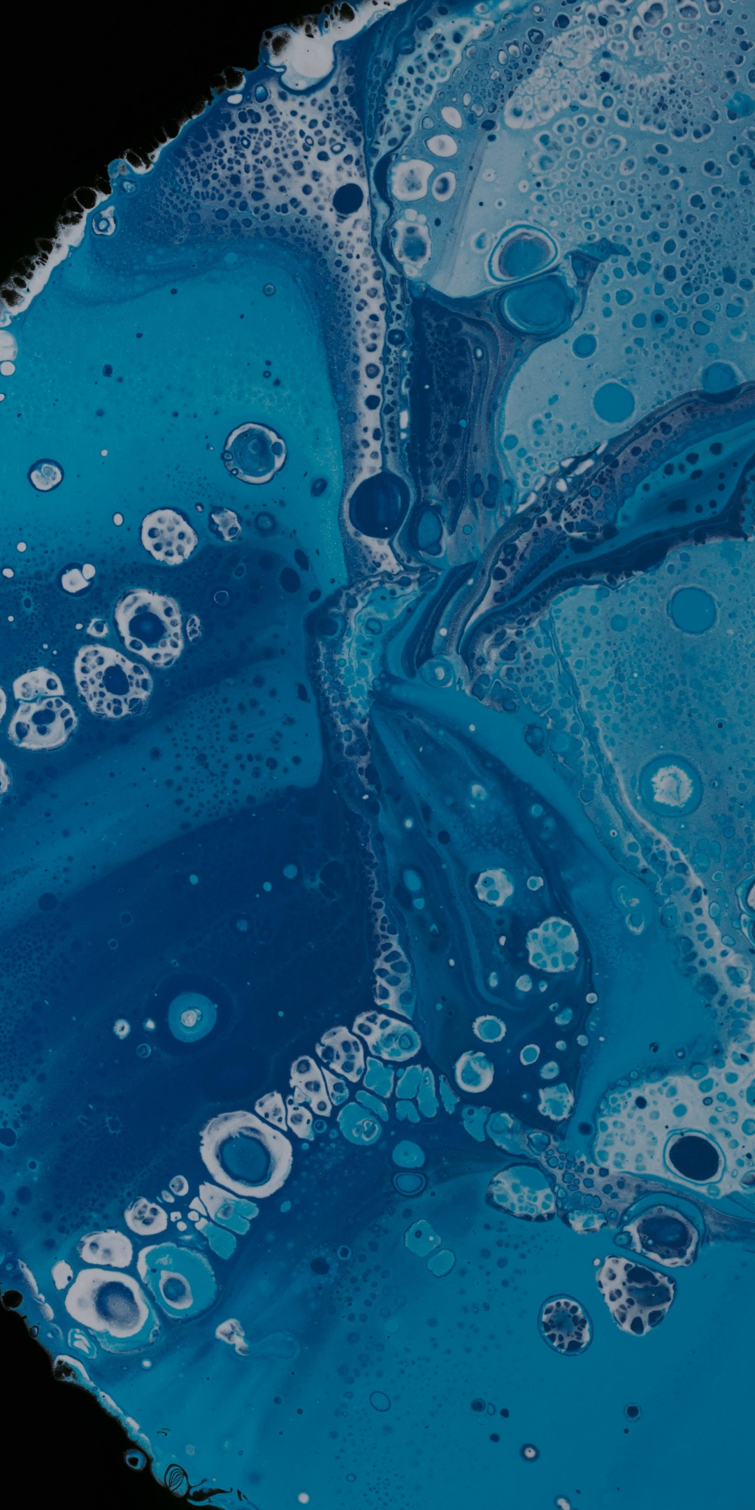 Blue texture, macro photography, 1080x2160 wallpaper