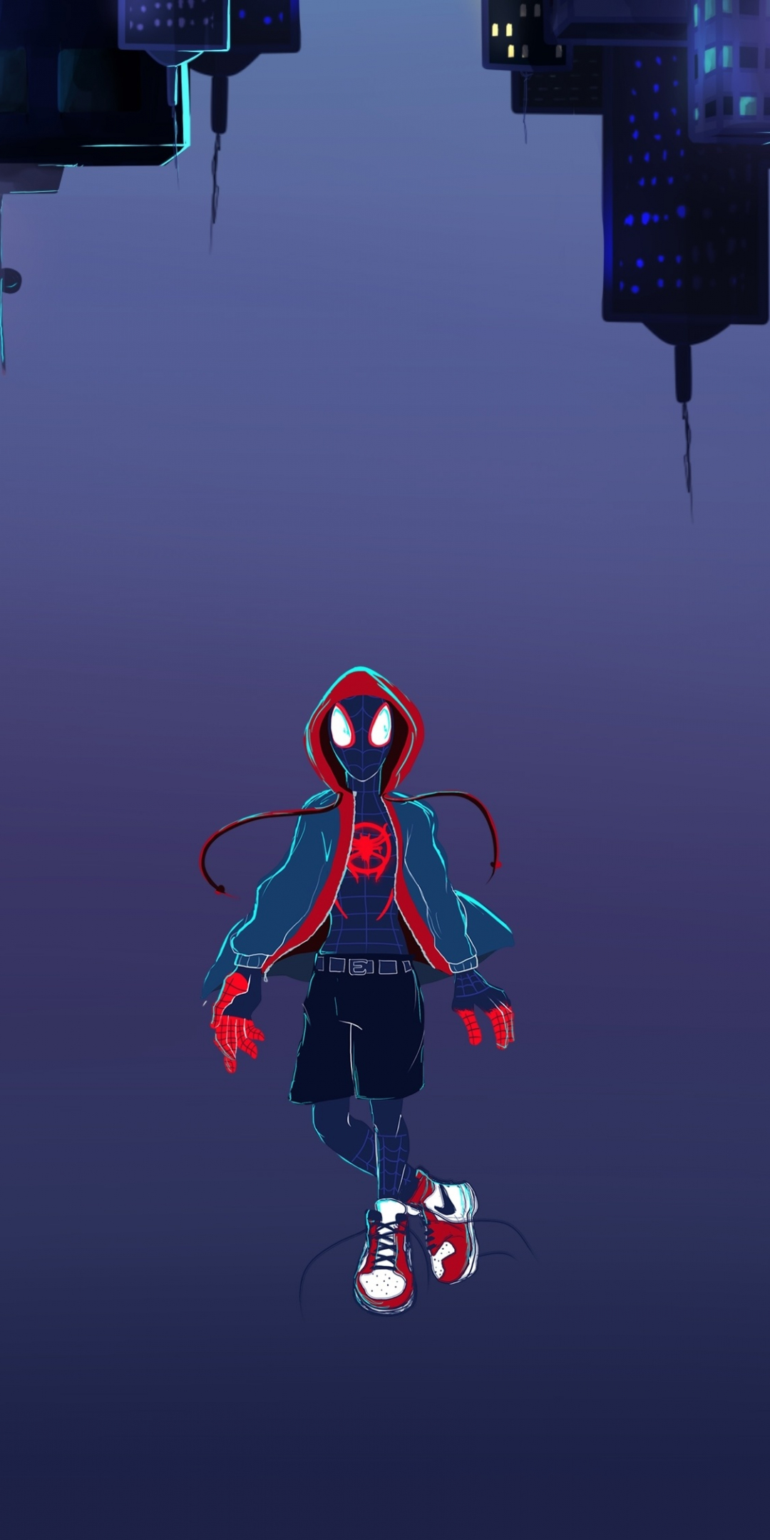 Spider-man, spider-verse, art, 1080x2160 wallpaper