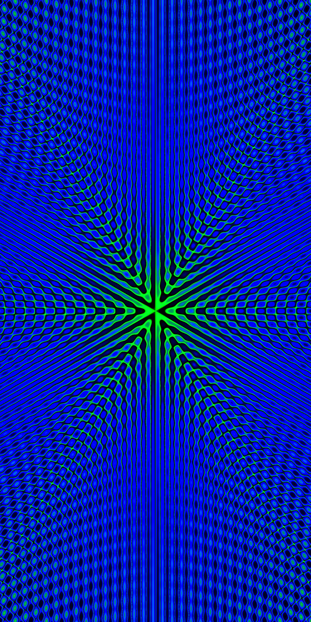 Fractal, blue pattern, minimal, 1080x2160 wallpaper