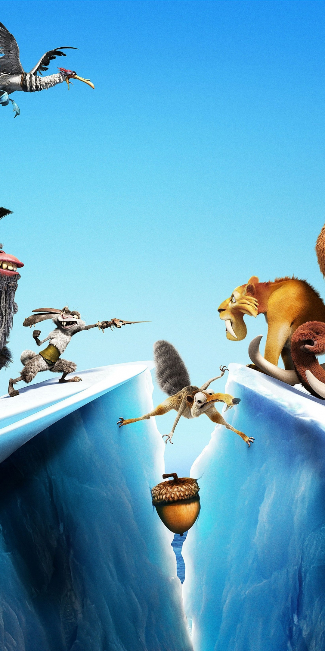 Ice Age: Continental Drift, movie, animation, 1080x2160 wallpaper