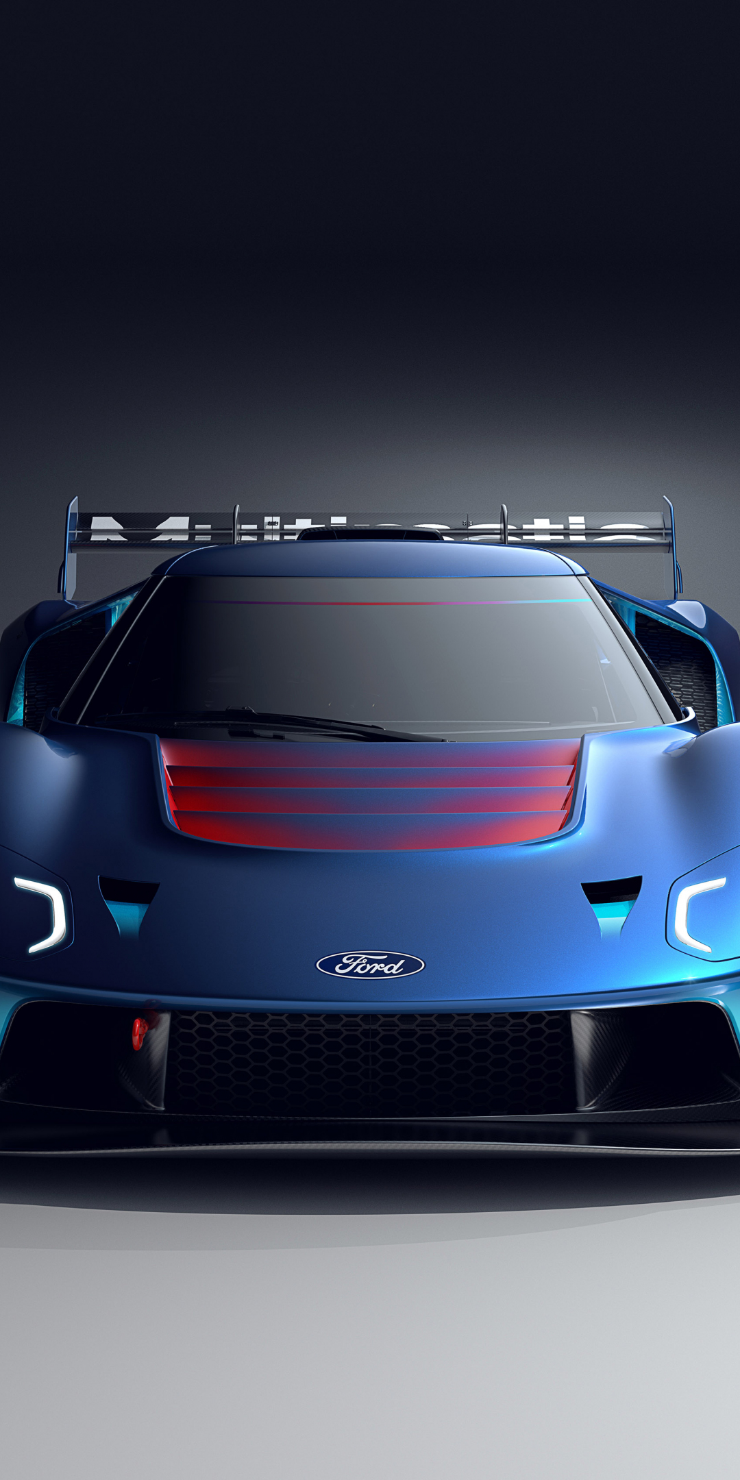2023 Ford GT Mk IV, blue sportc car, 1080x2160 wallpaper