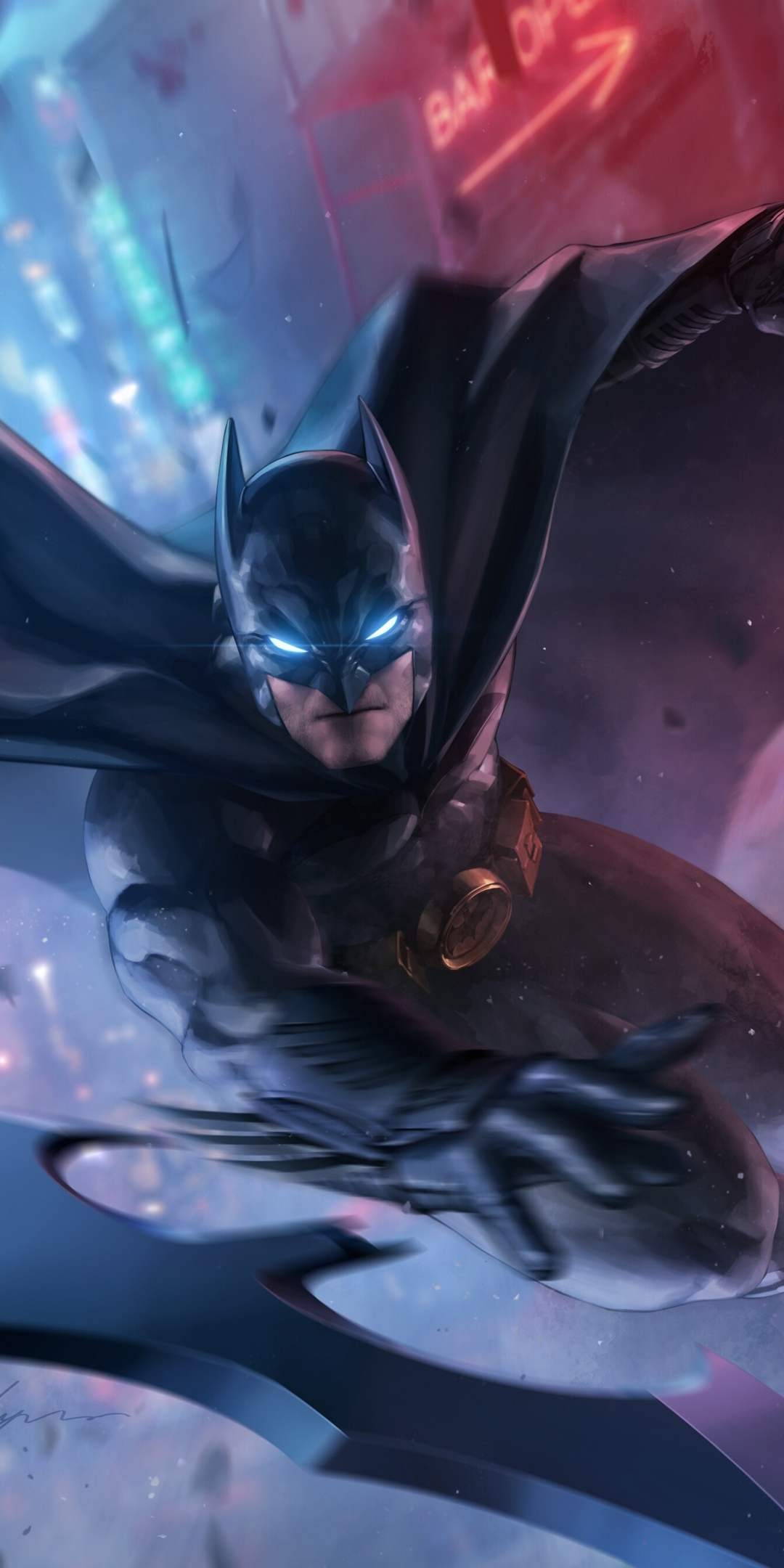 DC heroes, Batman, 2020, art, 1080x2160 wallpaper