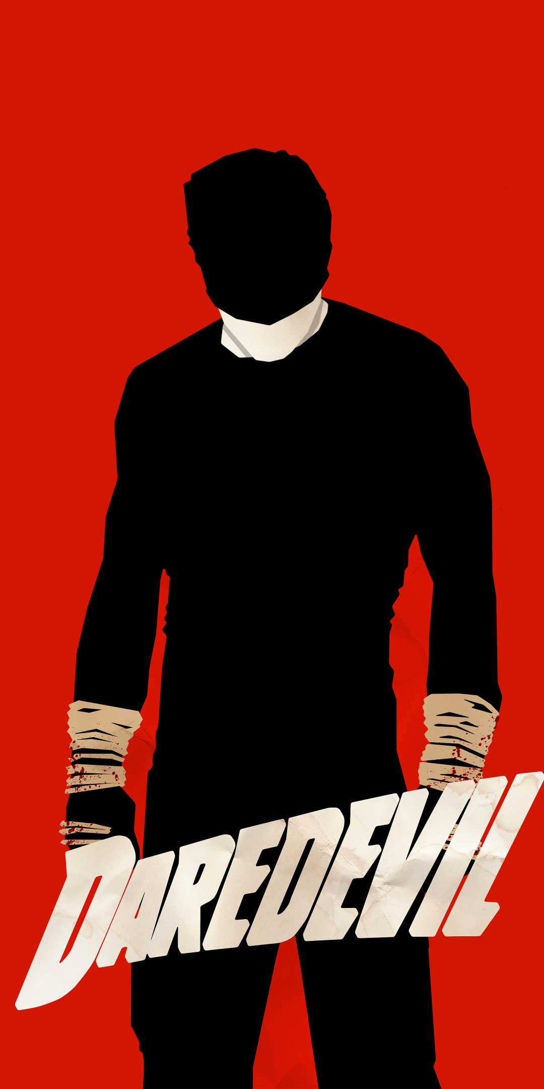 Daredevil, marvel's superhero, minimalism, 1080x2160 wallpaper
