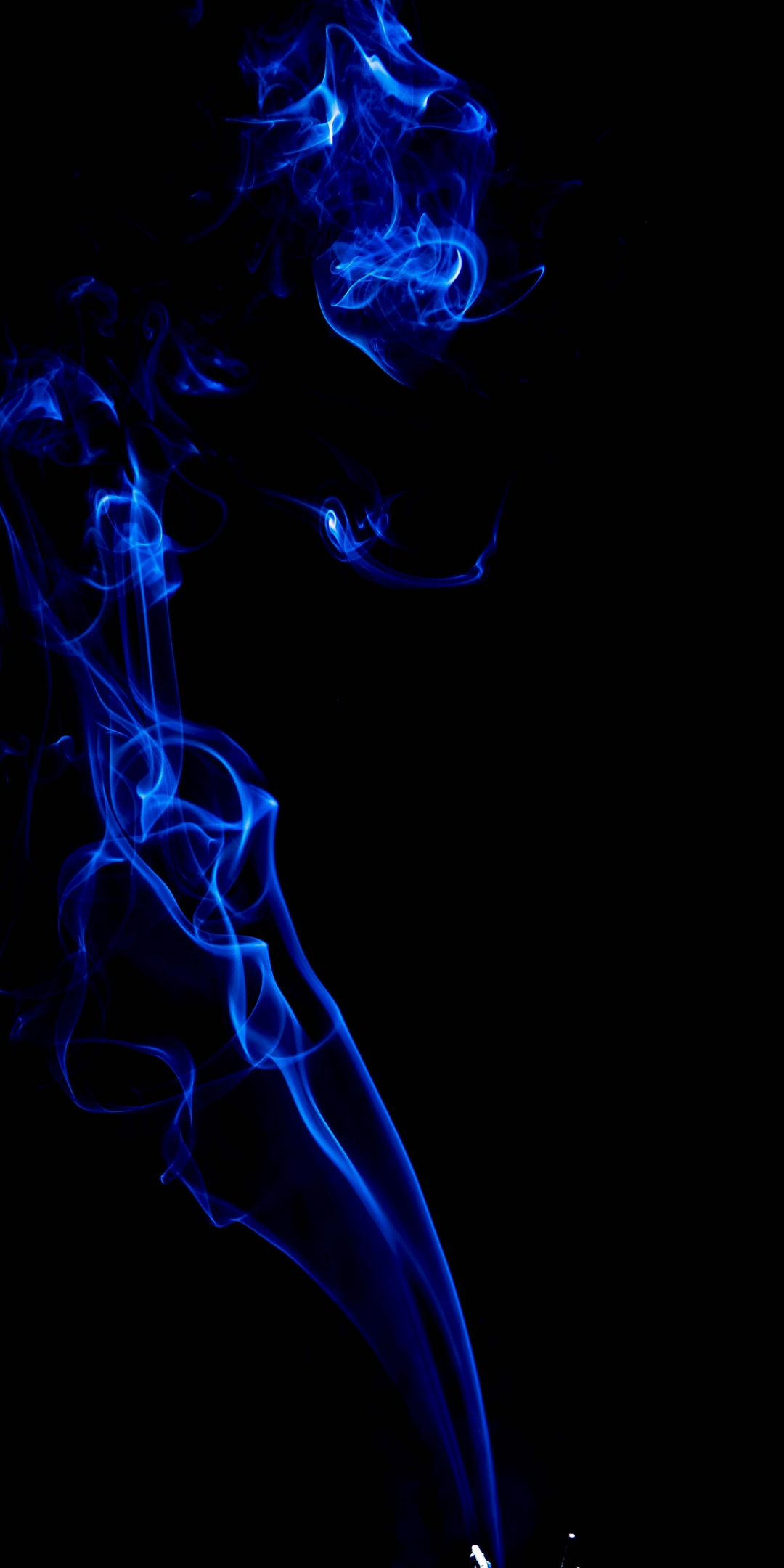 Smoke, blue, dark, minimal, 1080x2160 wallpaper