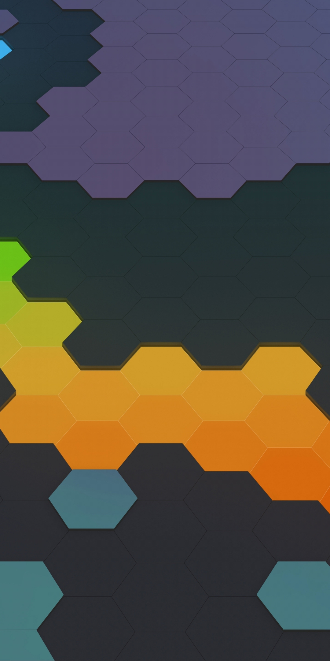 Abstract, hexagon texture, 1080x2160 wallpaper