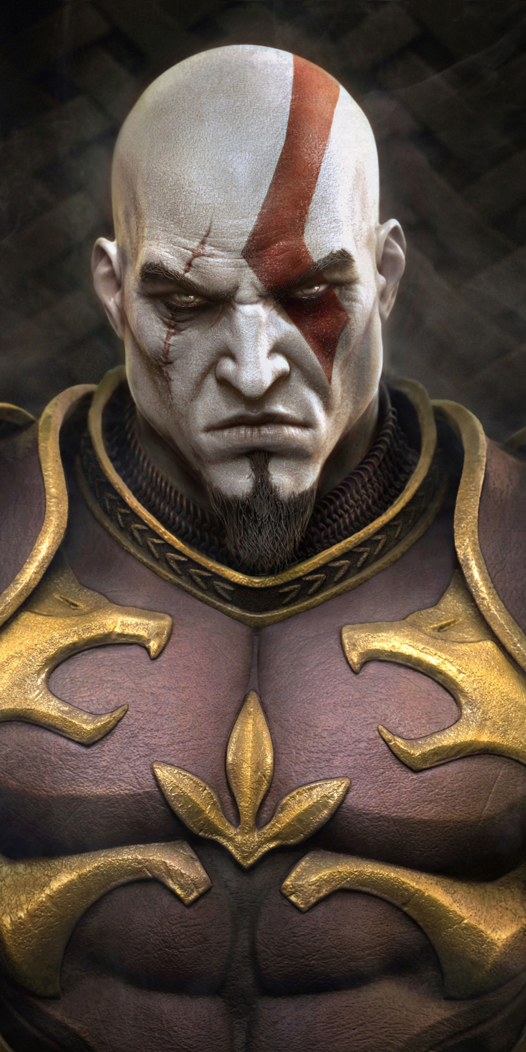 Kratos, throne, god of war, video game, angry, 1080x2160 wallpaper