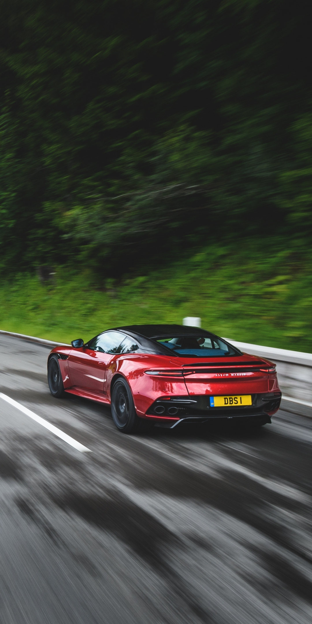 Rear view, Aston Martin DBS Superleggera, on-road, 1080x2160 wallpaper