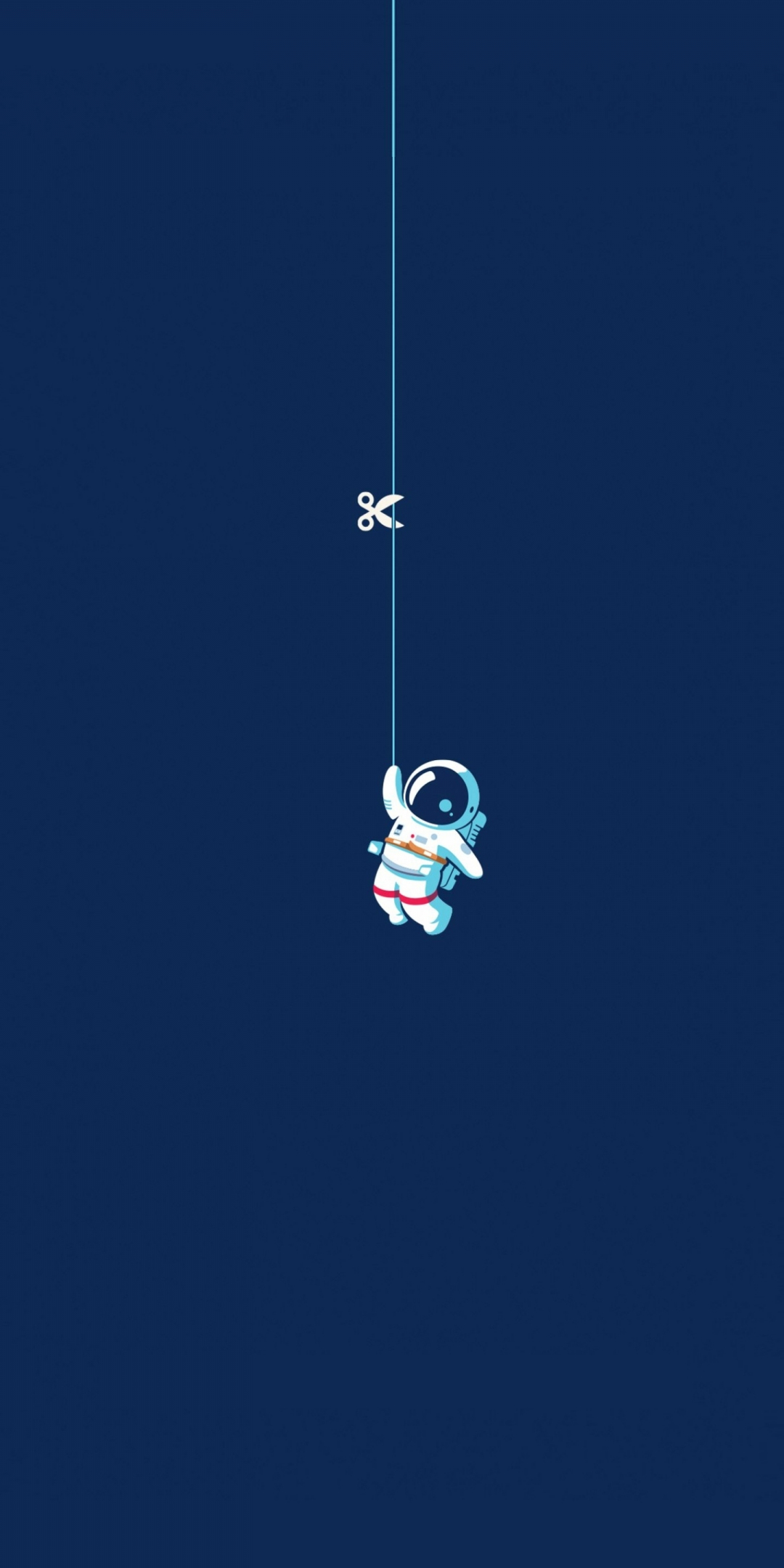 Astronaut, hang, minimal, 1080x2160 wallpaper