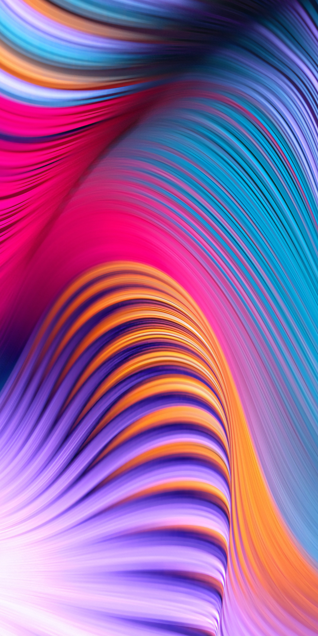 Colorful, abstract, art, waves, 1080x2160 wallpaper