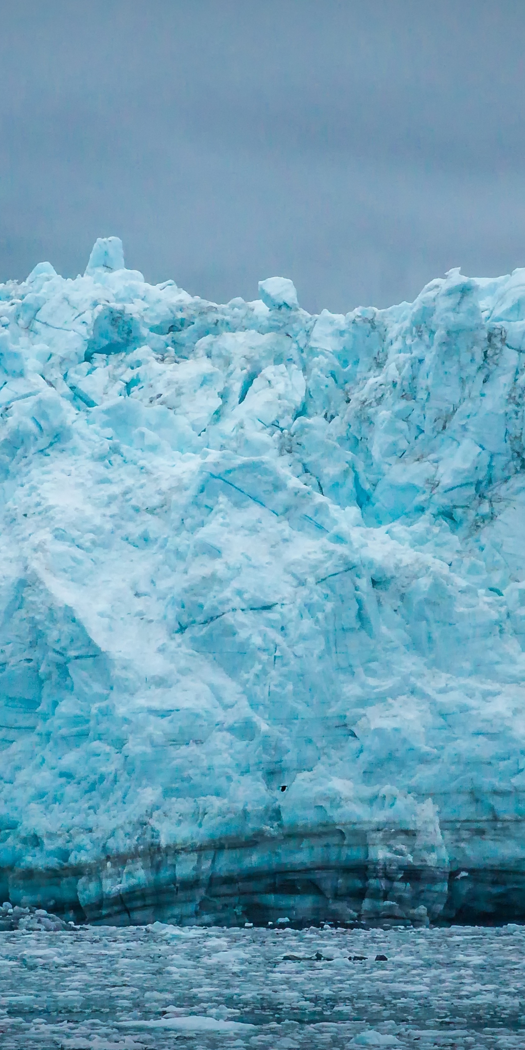 Blue iceberg, glacier, nature, 1080x2160 wallpaper