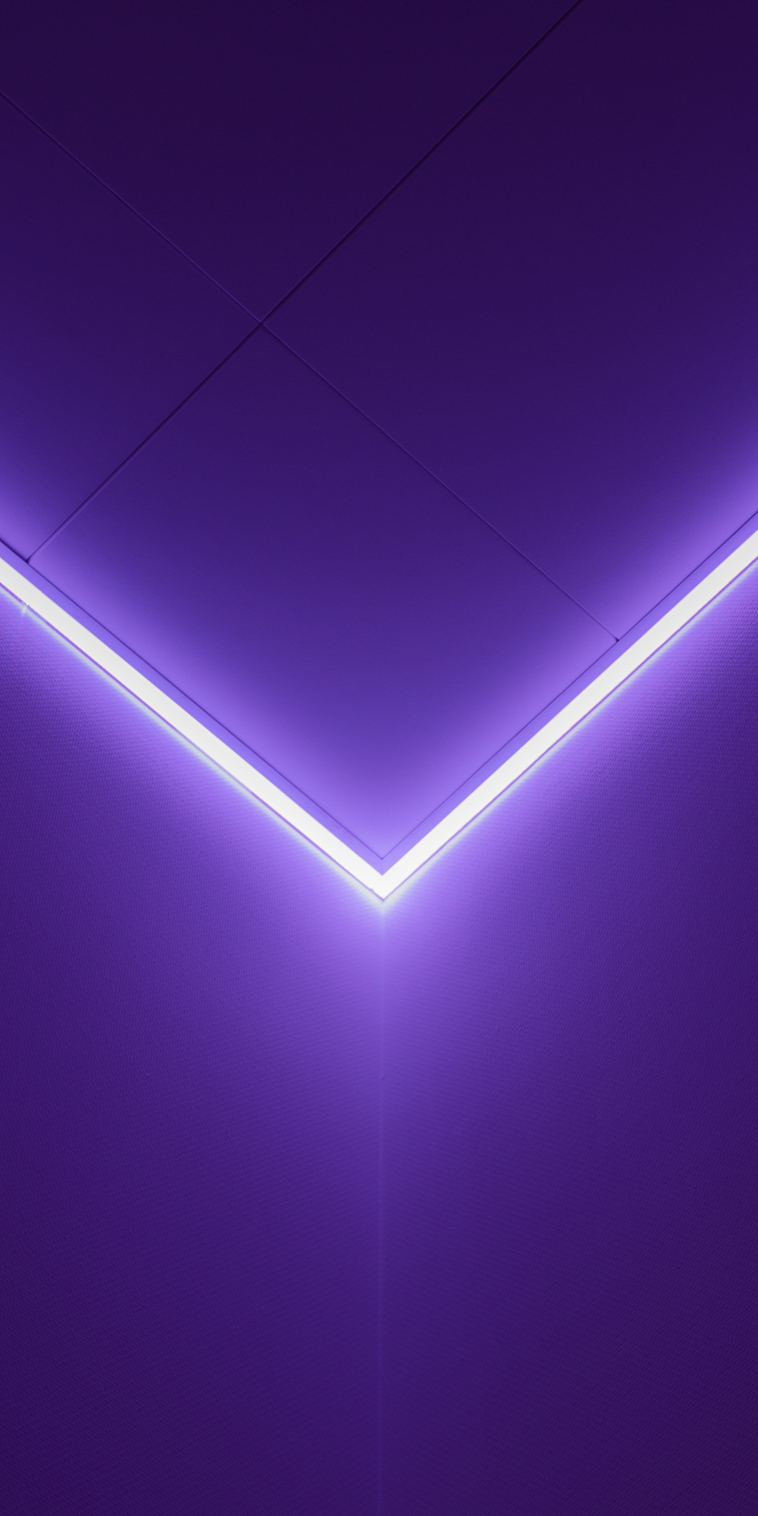 Purple light, glowing lines, edges, minimalist, 1080x2160 wallpaper