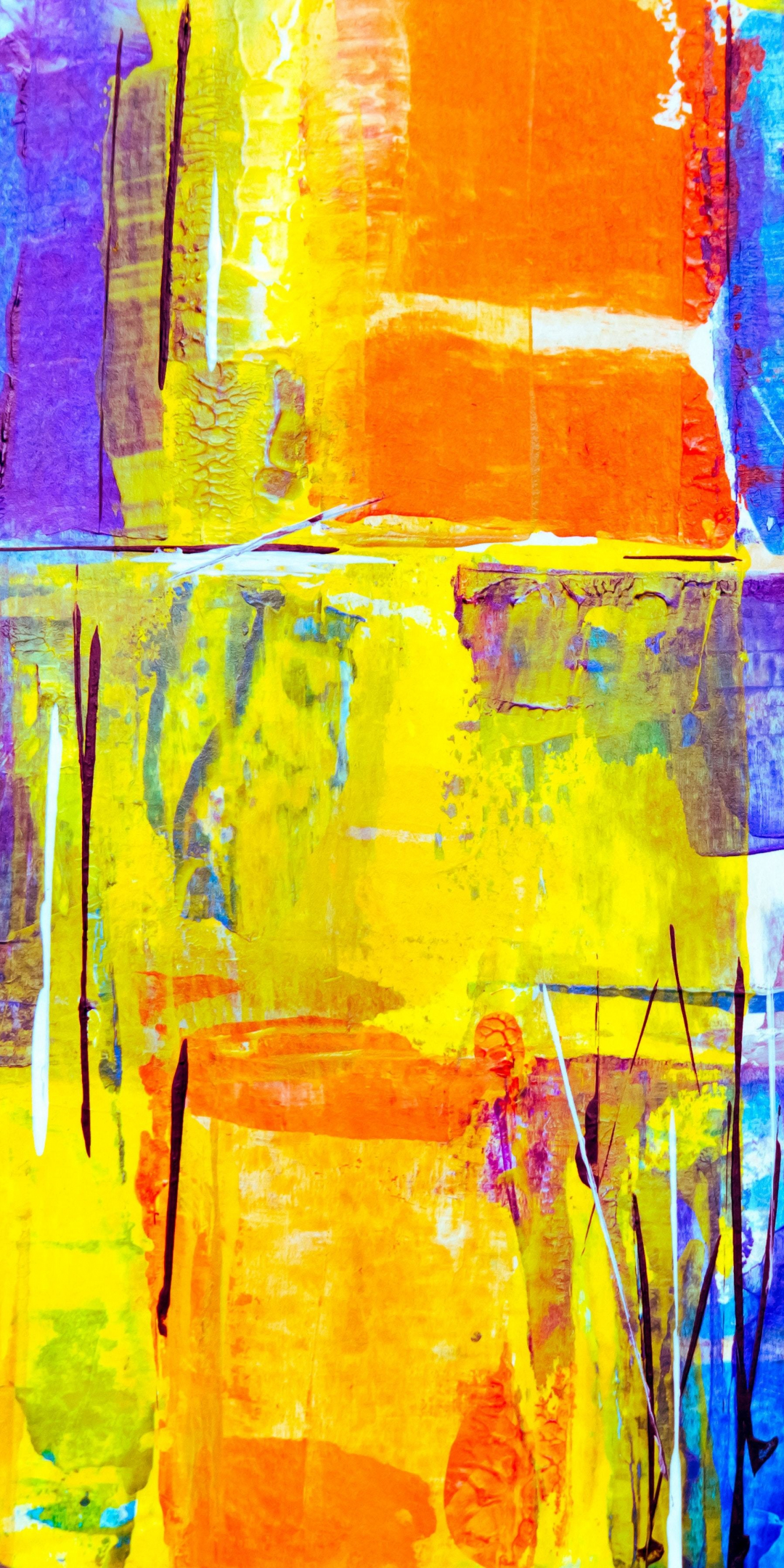 Texture, colorful, art, painting, 1080x2160 wallpaper