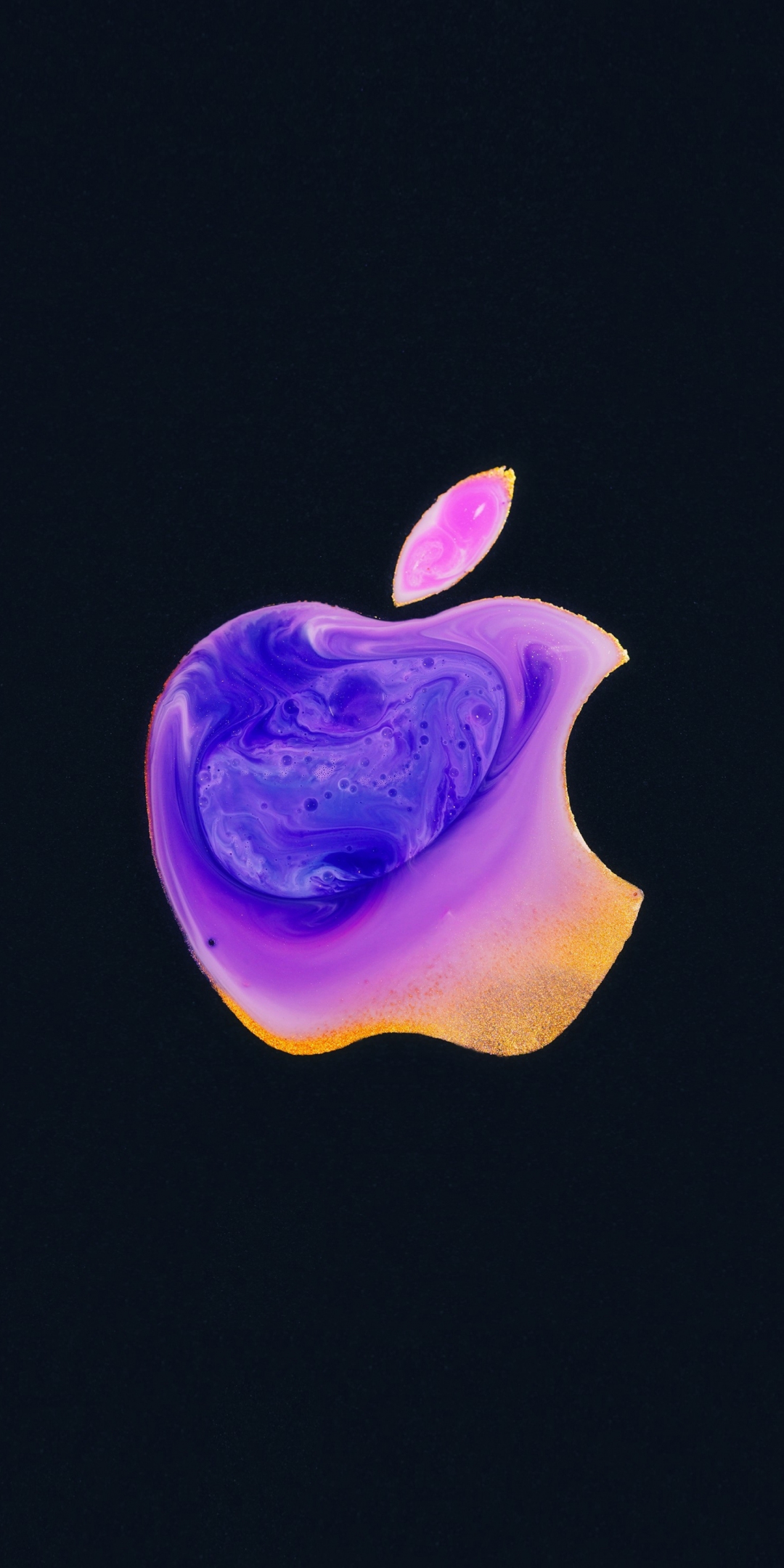 Apple iPhone's logo, dark, 1080x2160 wallpaper