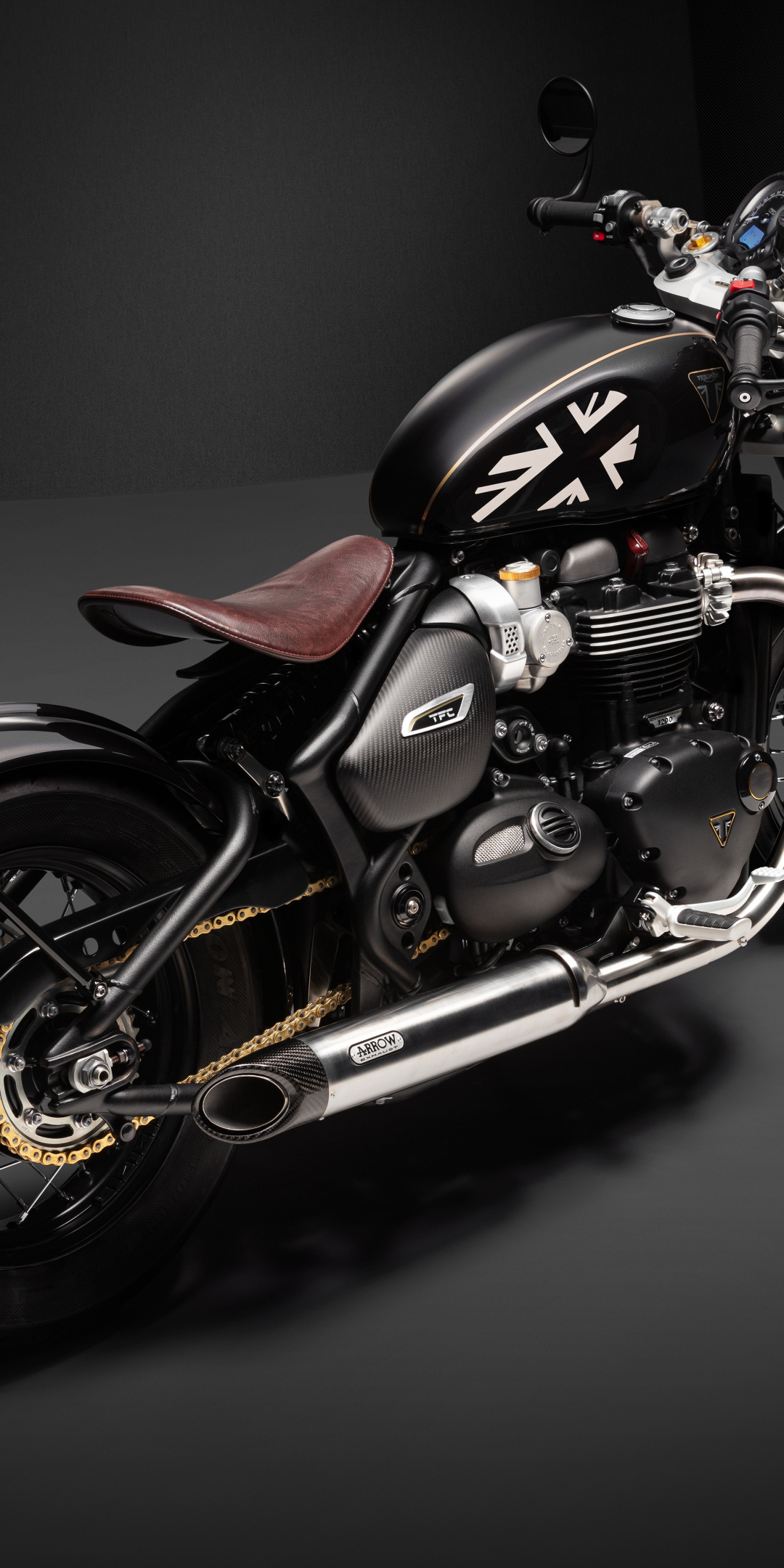 Triumph Bonneville Bobber TFC, 2020 motorcycle, 1080x2160 wallpaper