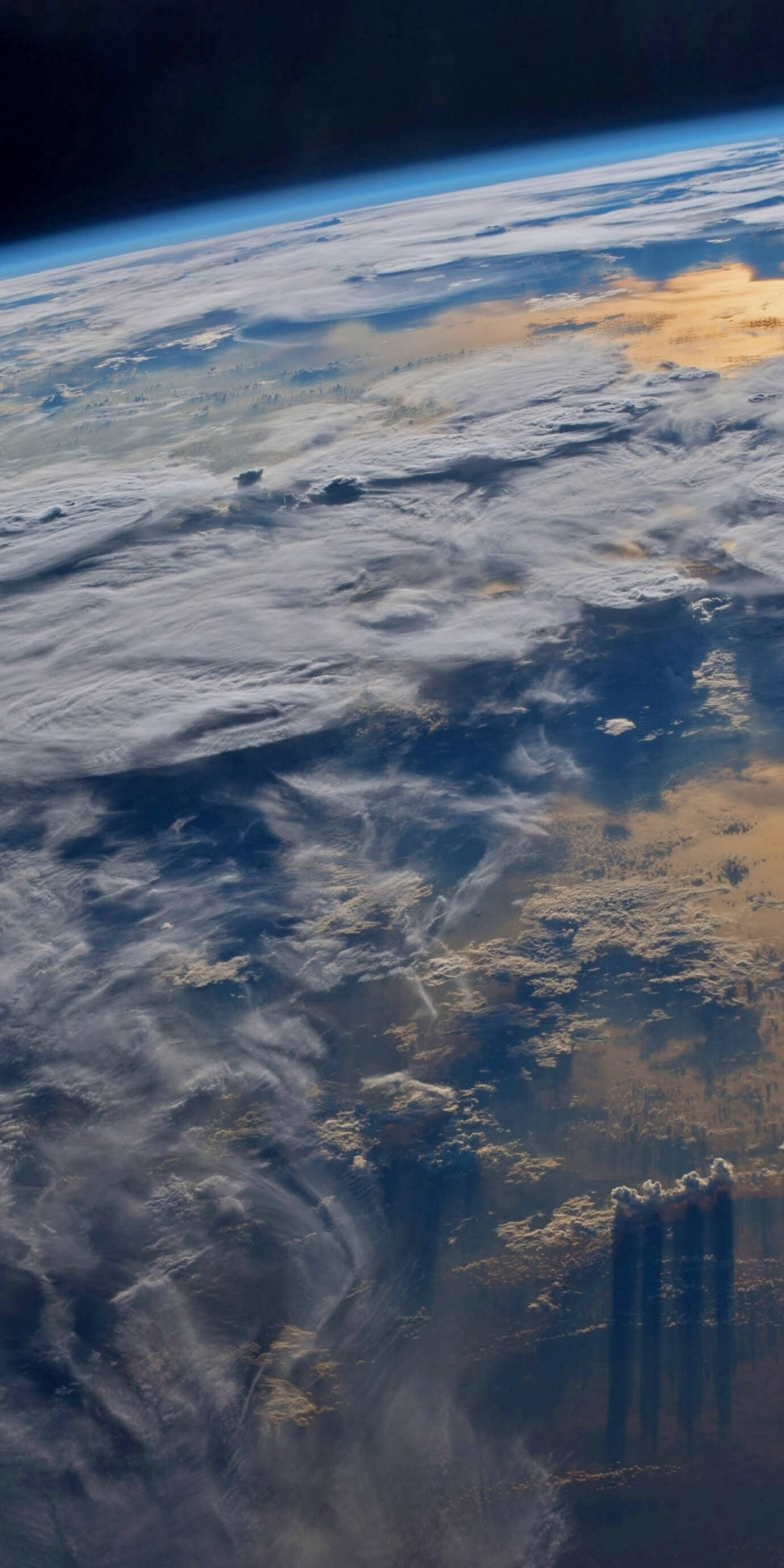Earth from space, surface, clouds, nature, 1080x2160 wallpaper