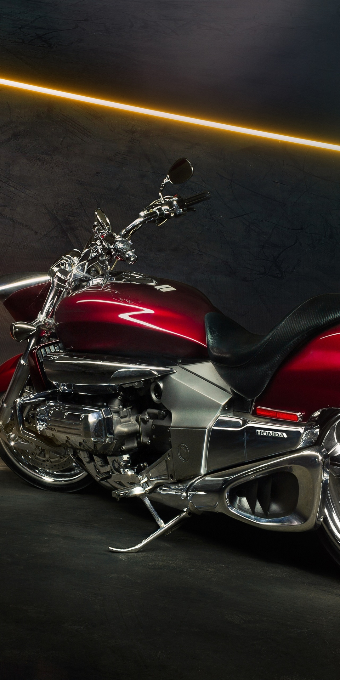 Honda Valkyrie, red, motorcycle, 1080x2160 wallpaper