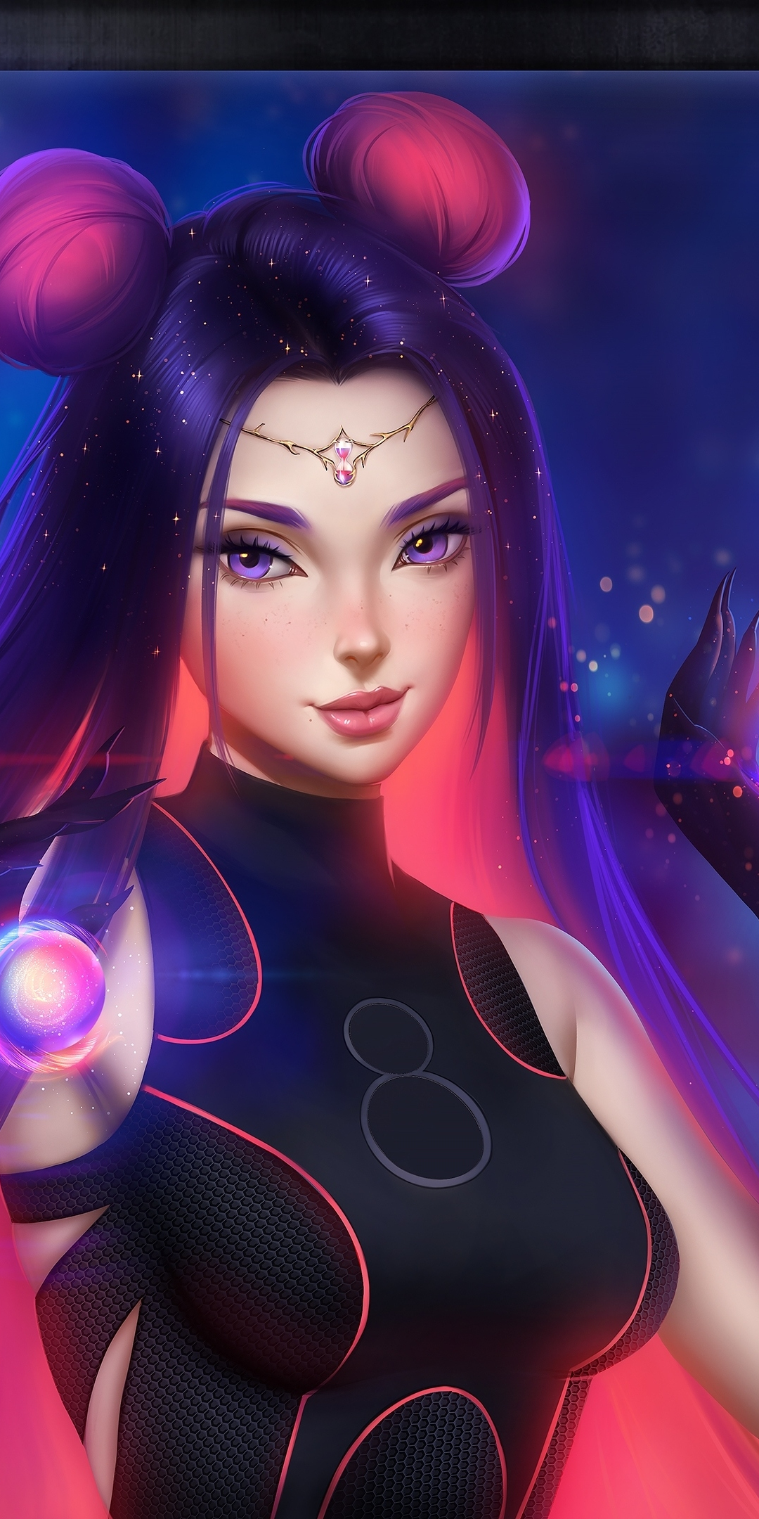 Download wallpaper 1080x2160 magic, fantasy, woman magican, art, honor ...